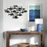 Fish Swarm Metal Wall Art
