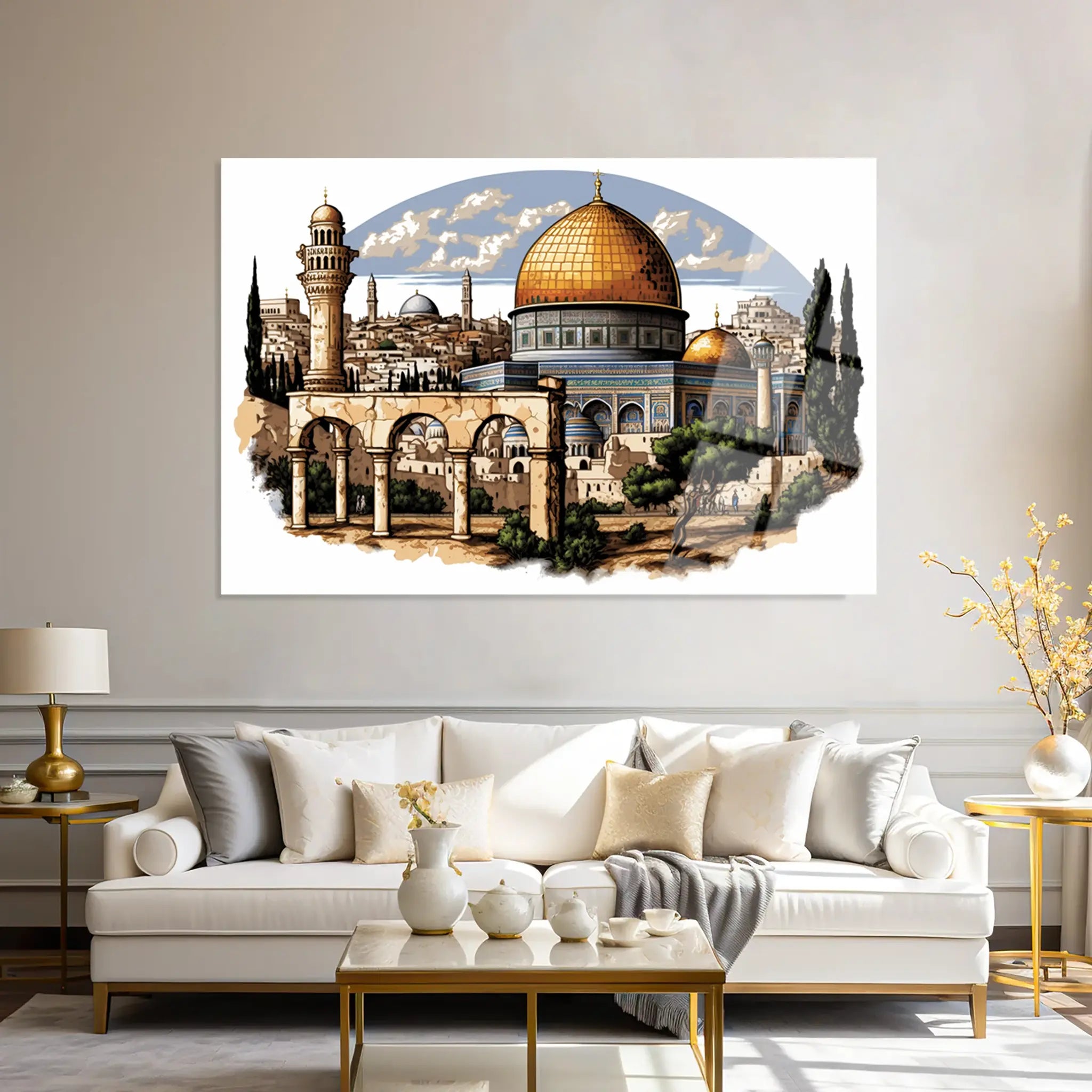 Palestine Glass Wall Art GAD001-PL 90 x 60 cm