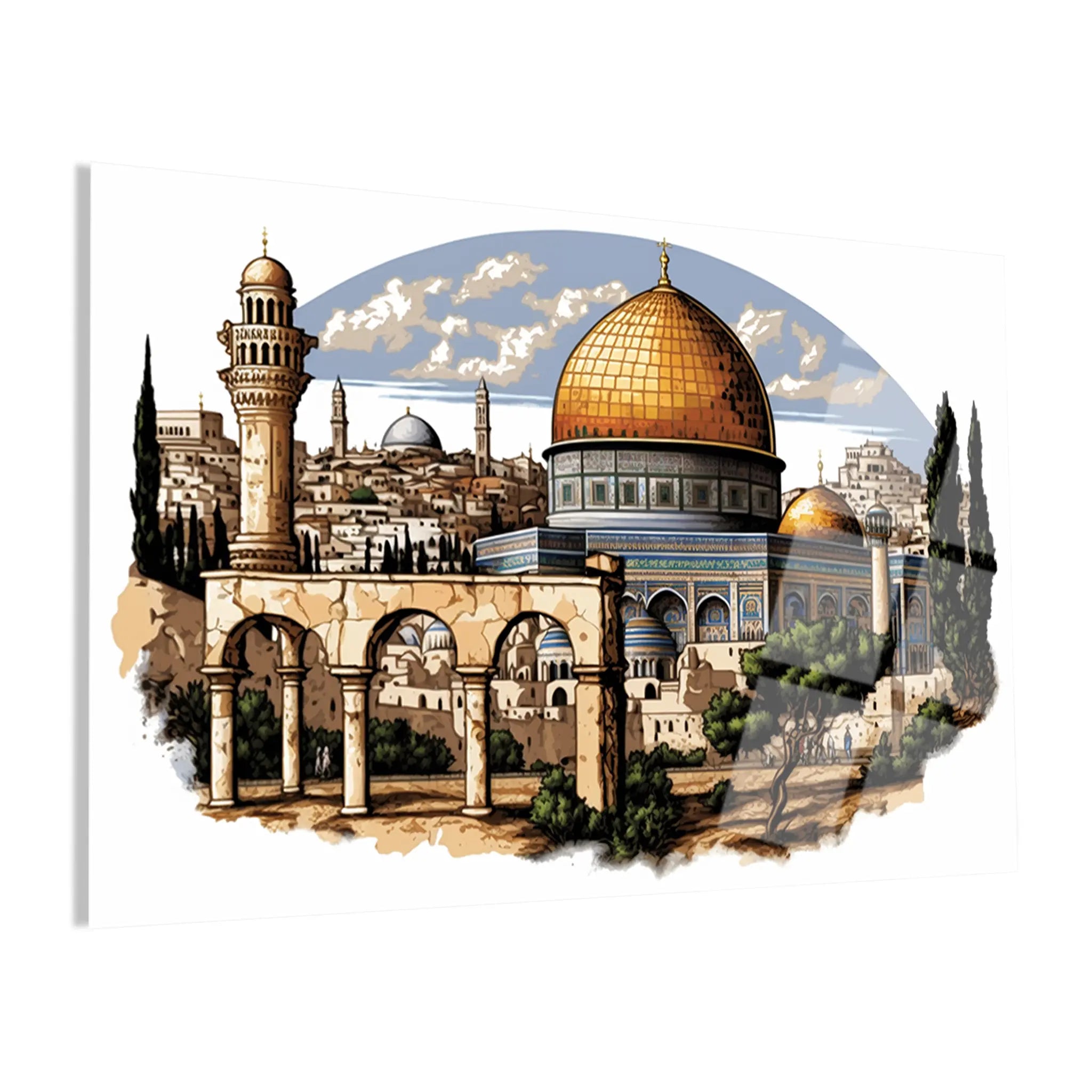 Palestine Glass Wall Art GAD001-PL 90 x 60 cm