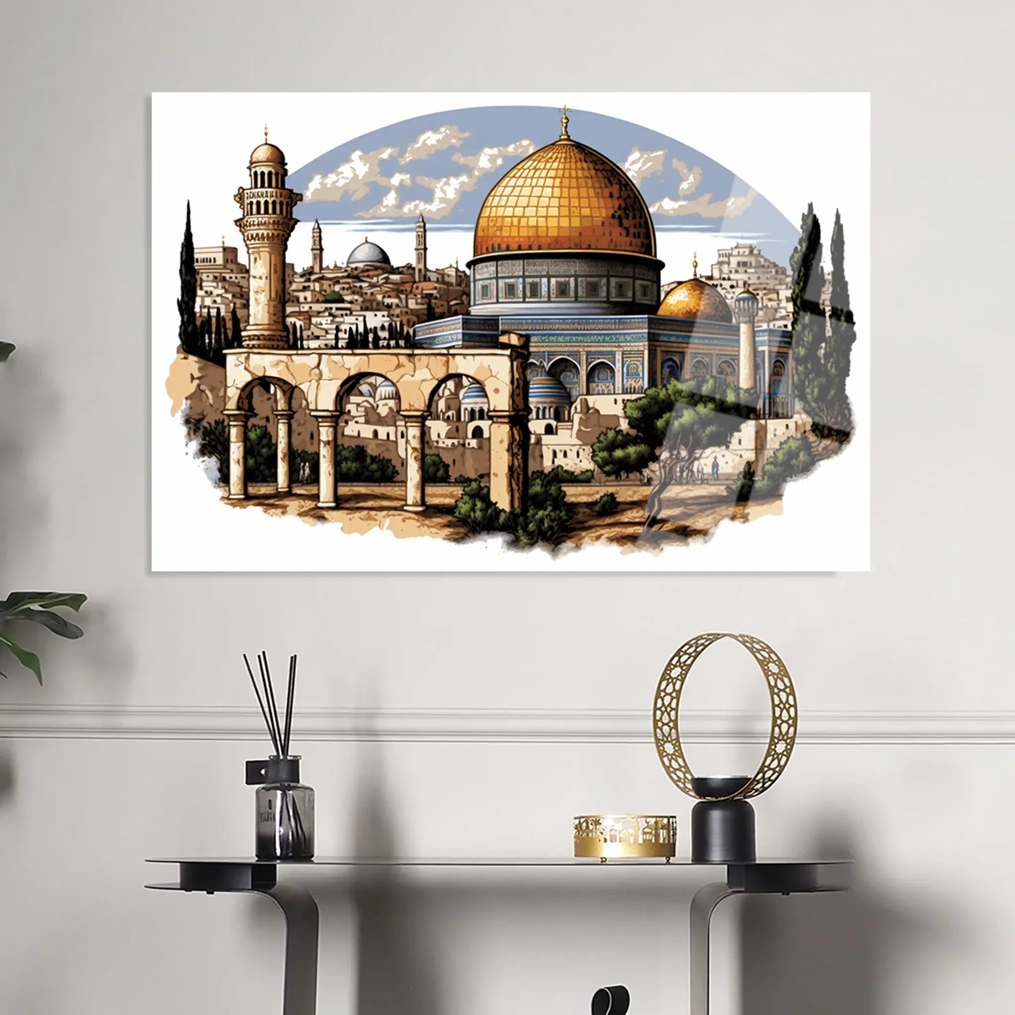 Palestine Glass Wall Art GAD001-PL 90 x 60 cm