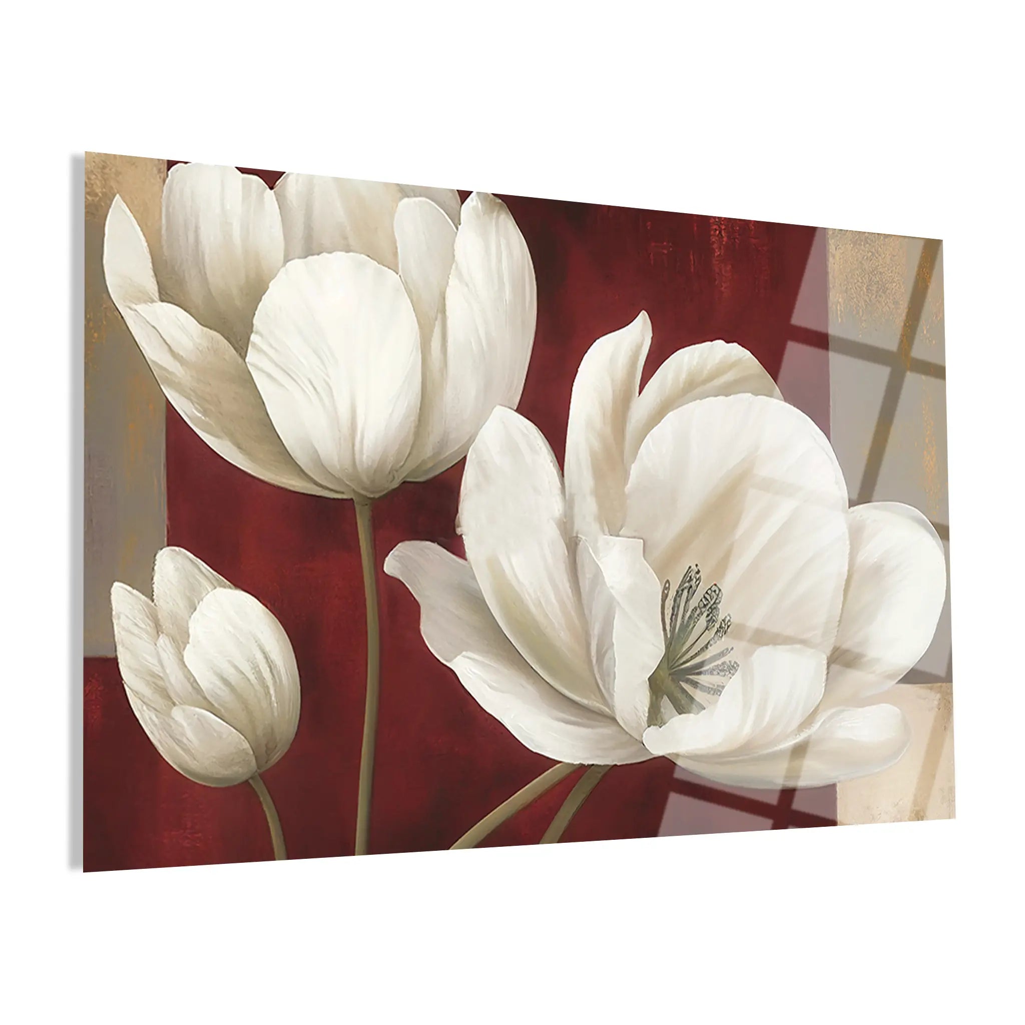 Floral Glass Wall Art GAD005-F 90 x 60 cm