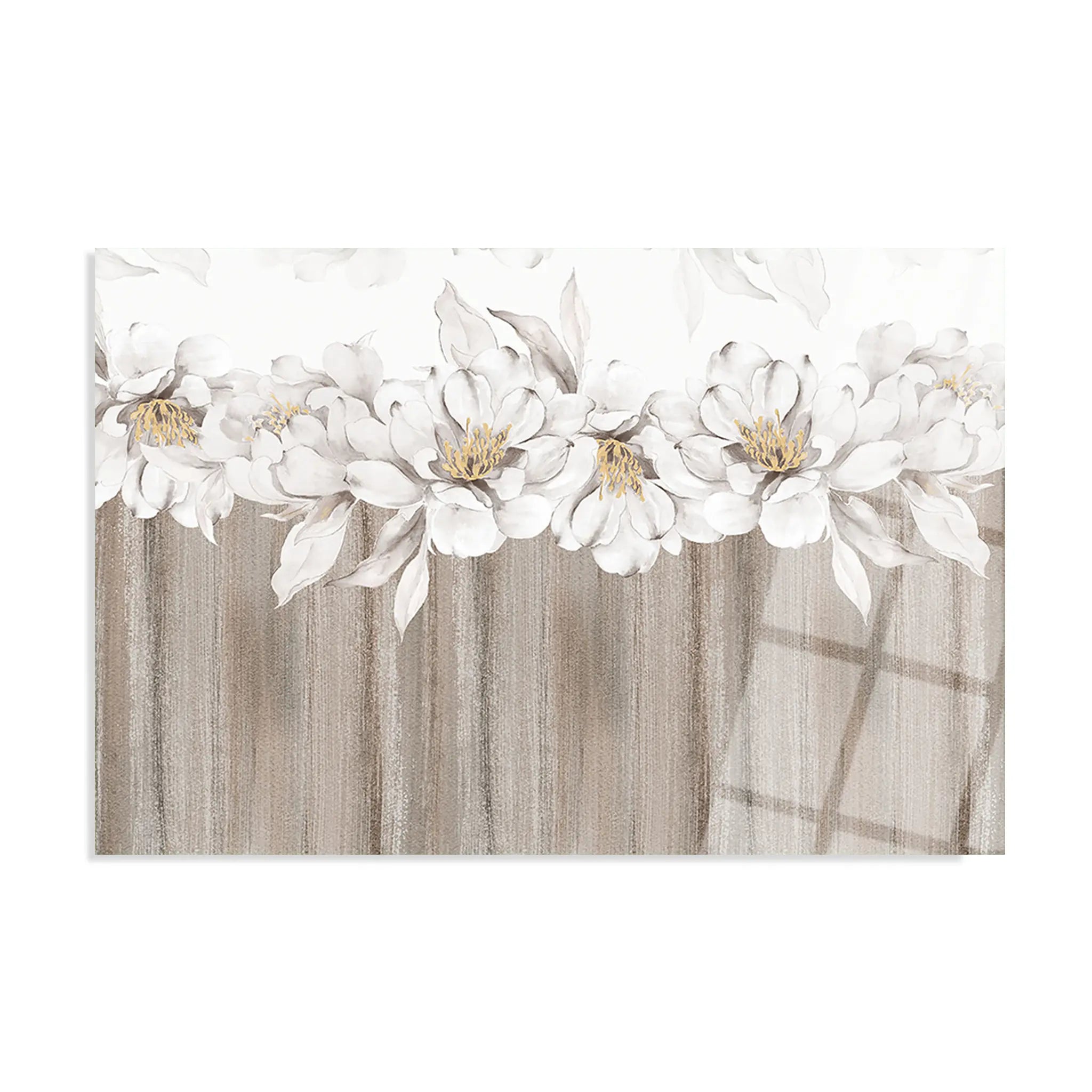 Floral Glass Wall Art GAD006-F 90 x 60 cm