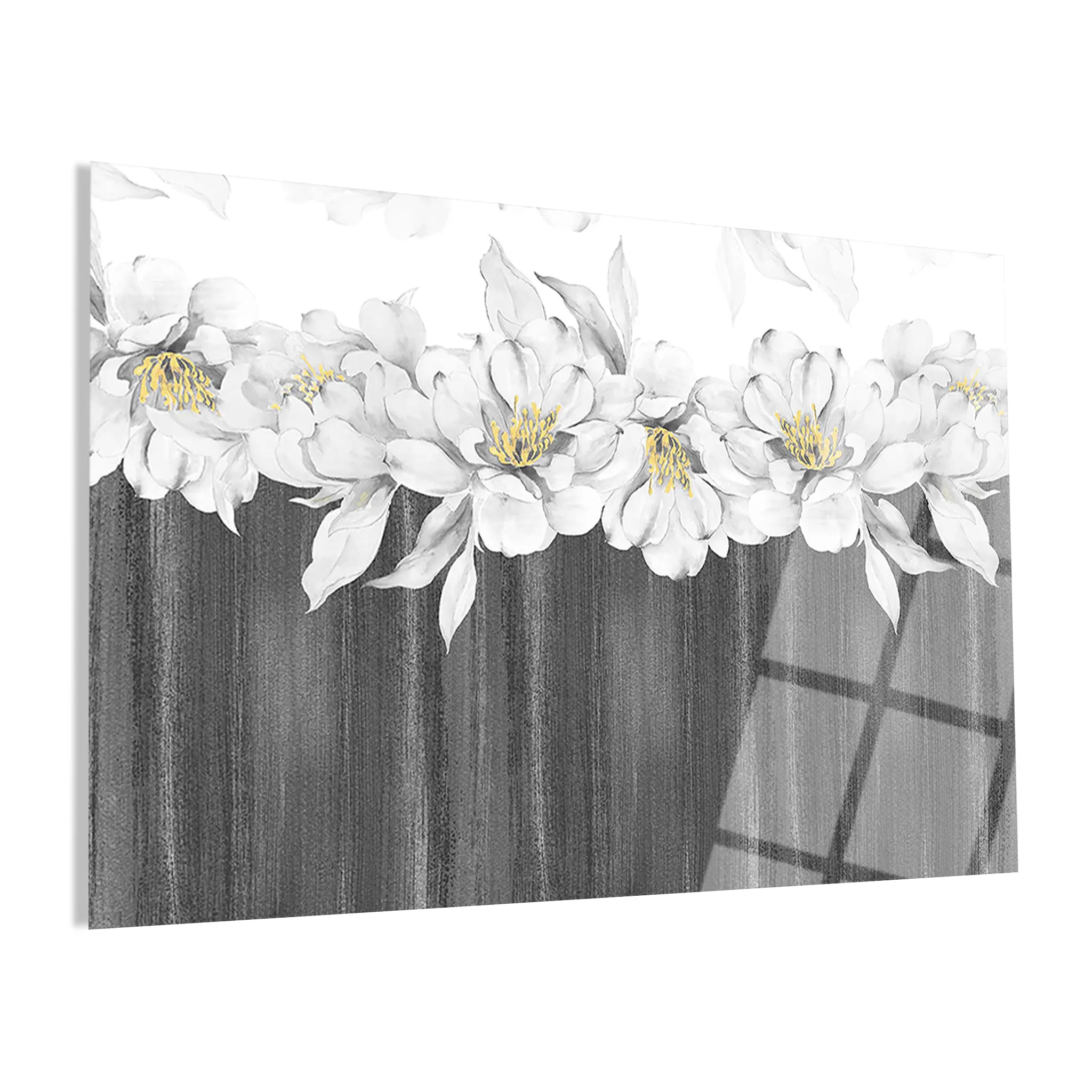 Floral Glass Wall Art GAD007-F 90 x 60 cm