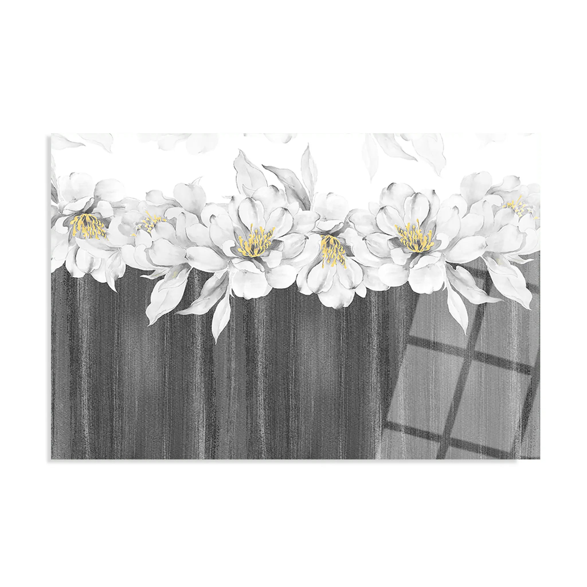 Floral Glass Wall Art GAD007-F 90 x 60 cm