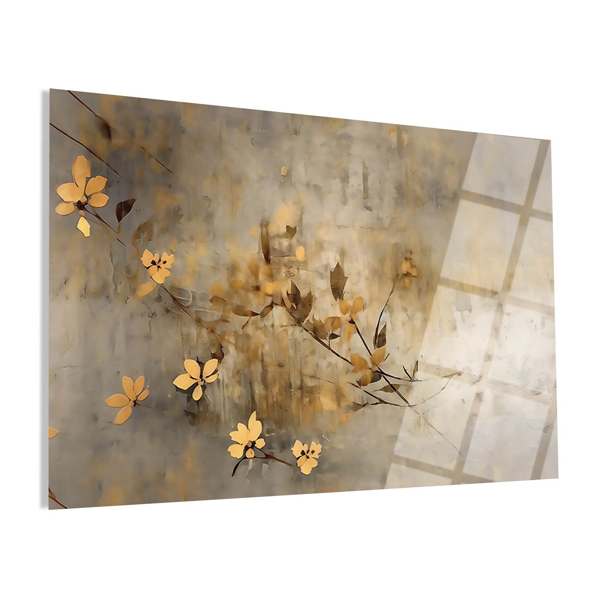 Floral Glass Wall Art GAD009-F 90 x 60 cm