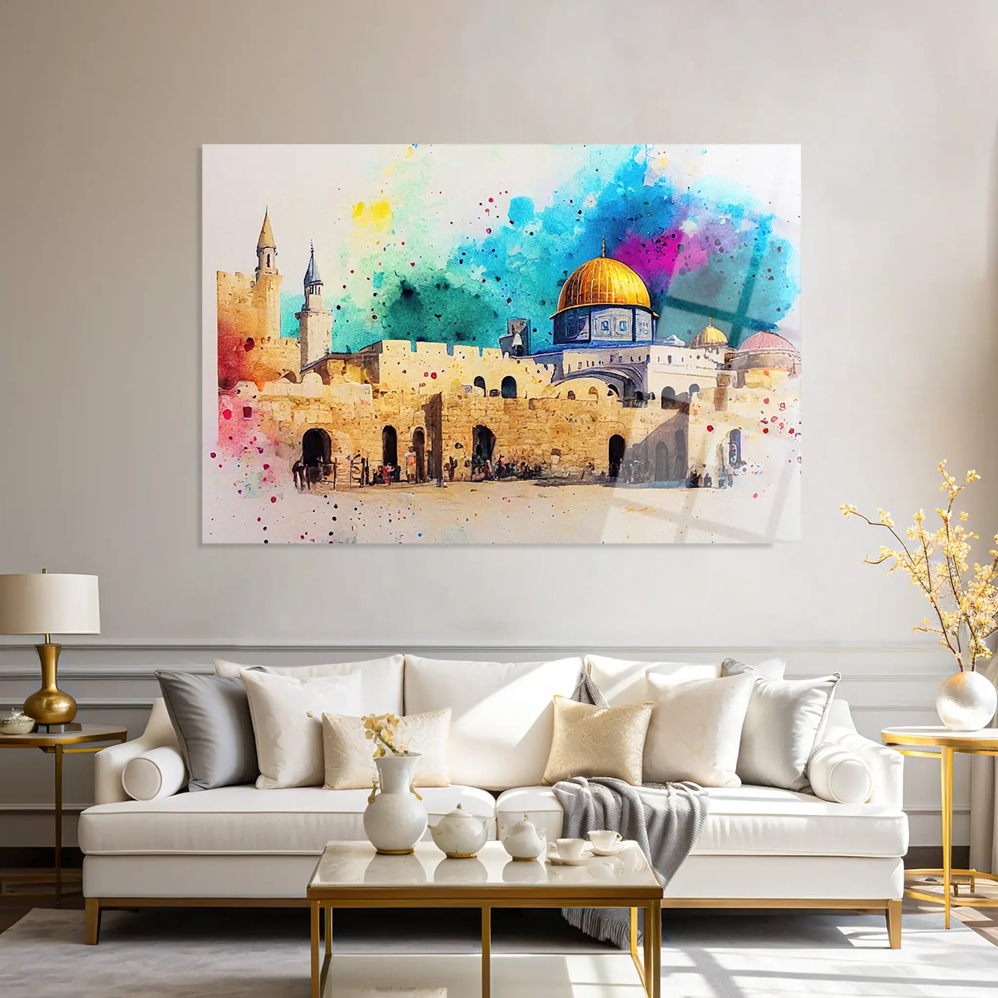 Palestine Glass Wall Art GAD009-PL 90 x 60 cm