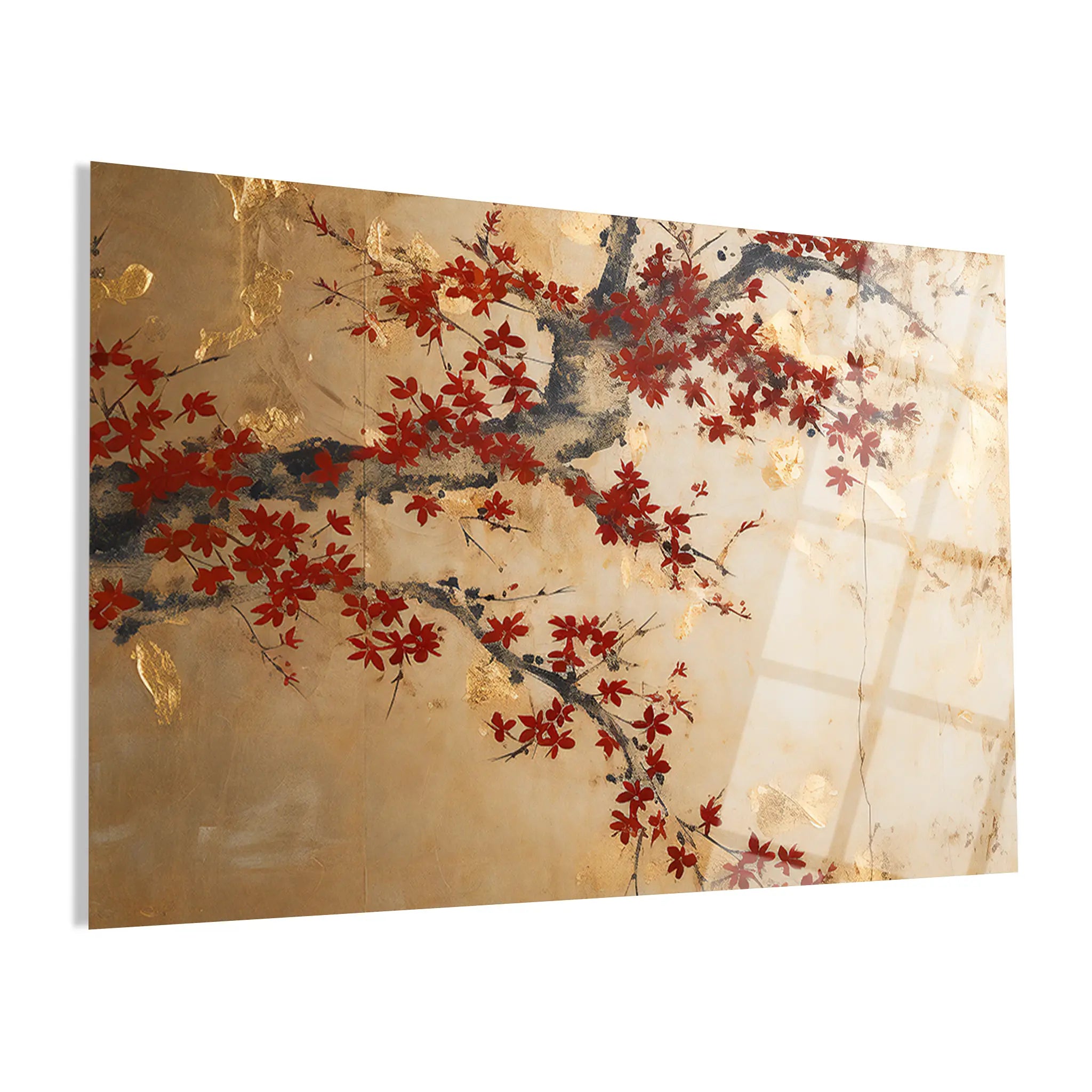 Floral Glass Wall Art GAD010-F 90 x 60 cm