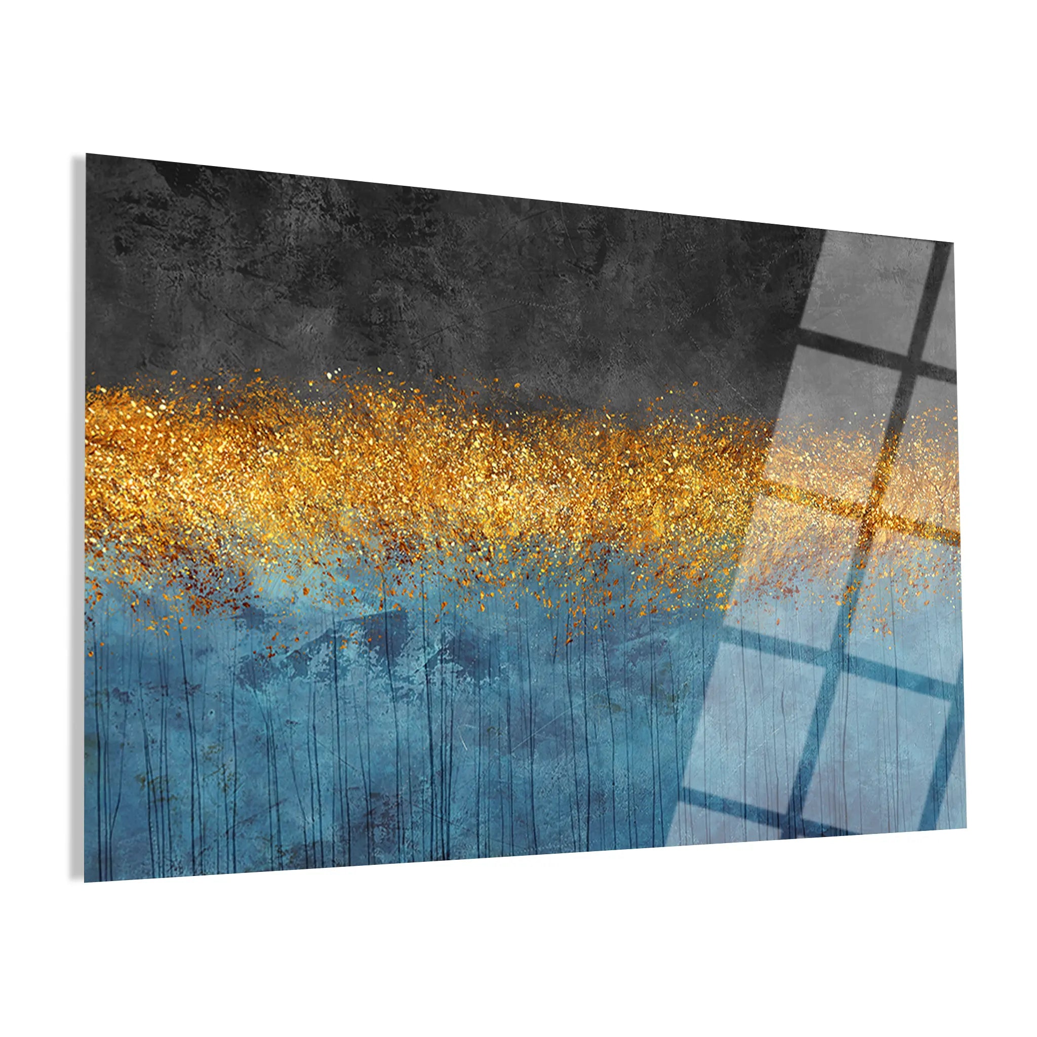 Abstract Glass Wall Art GAD011-A 90 x 60 cm