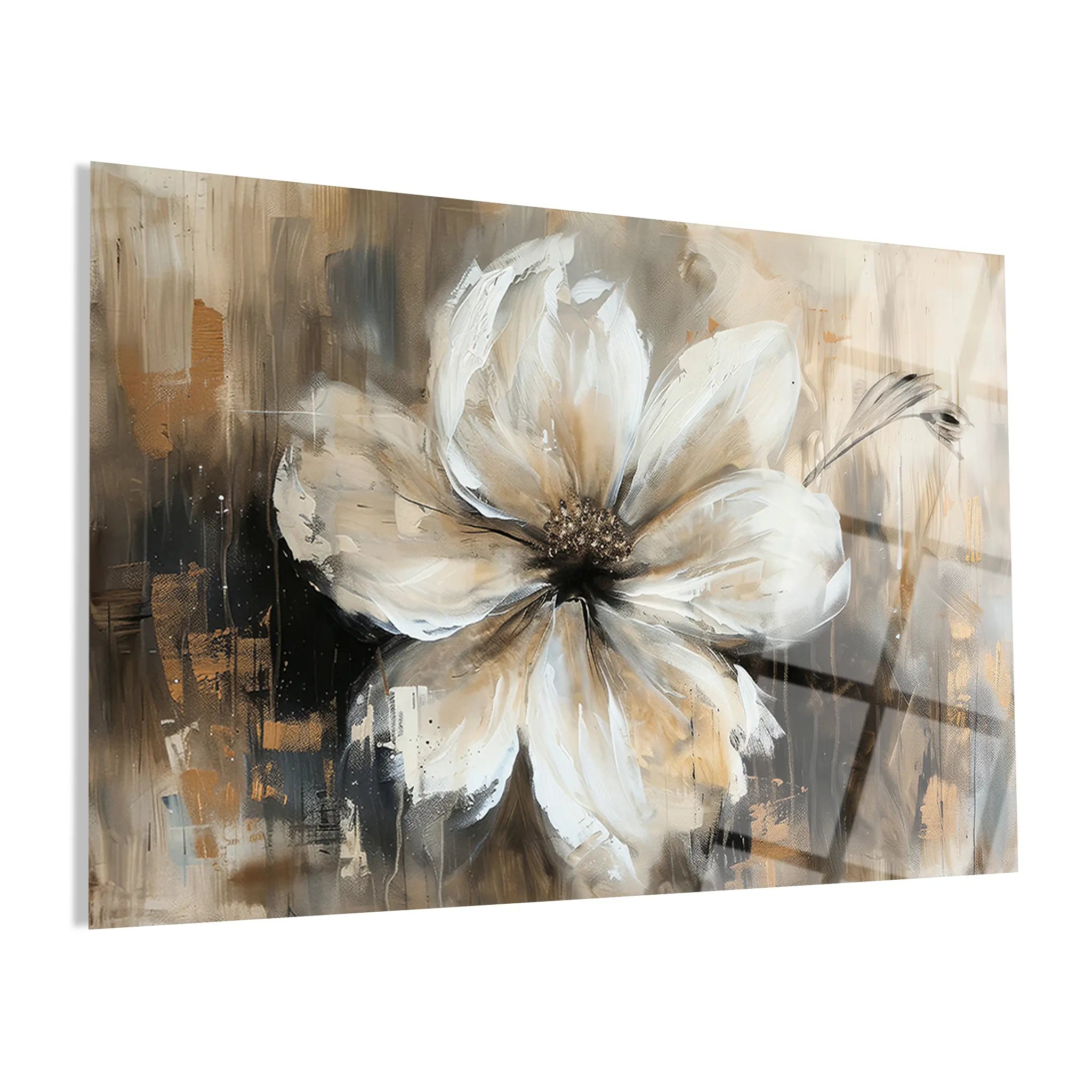 Floral Glass Wall Art GAD013-F 90 x 60 cm