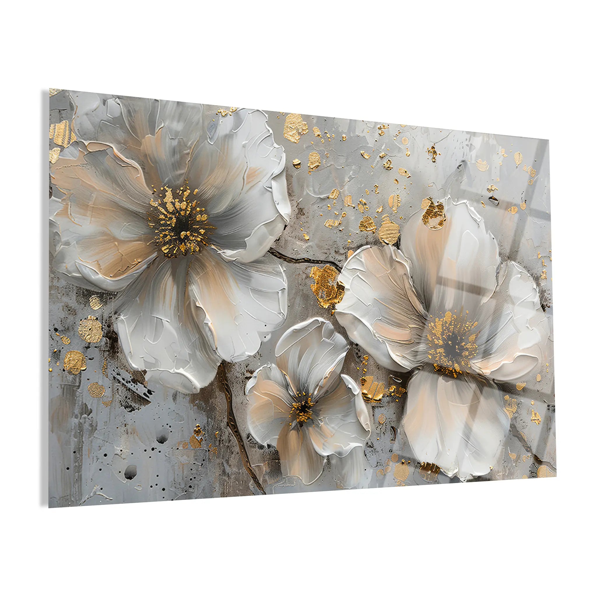 Floral Glass Wall Art GAD014-F 90 x 60 cm