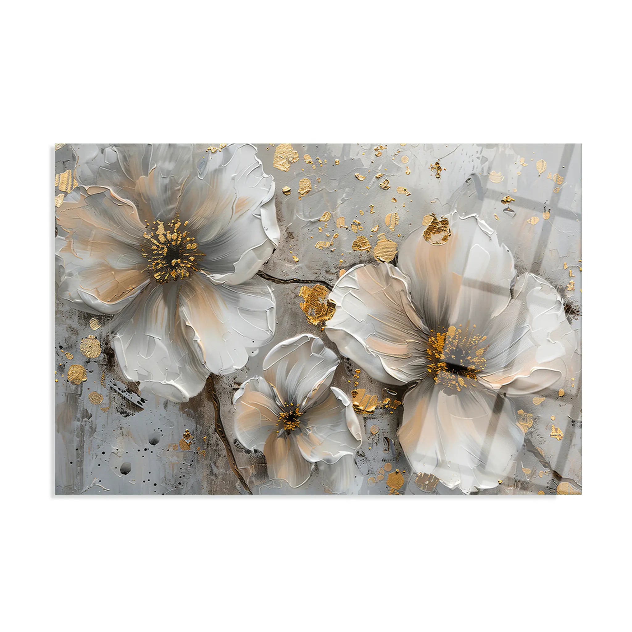 Floral Glass Wall Art GAD014-F 90 x 60 cm