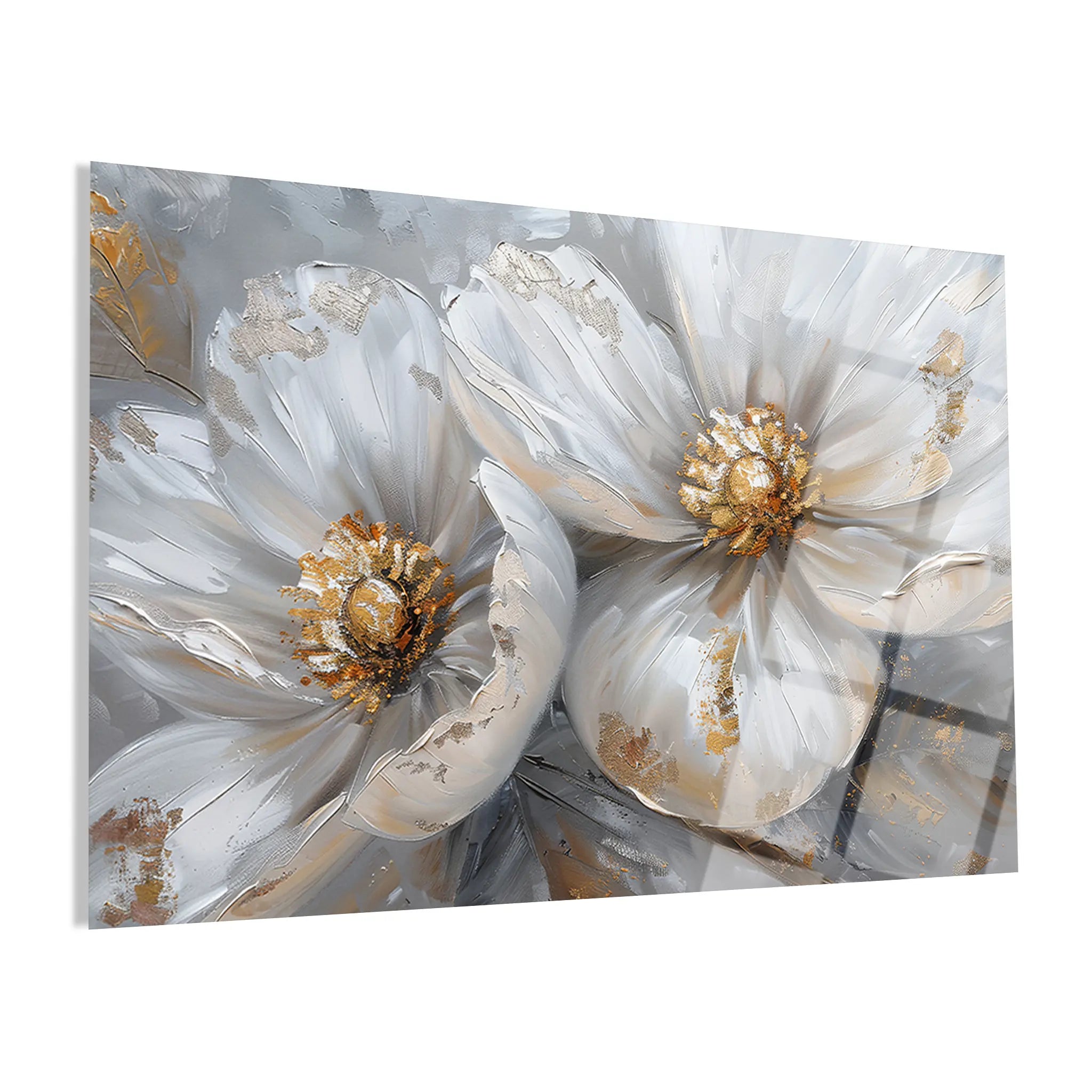 Floral Glass Wall Art GAD015-F 90 x 60 cm