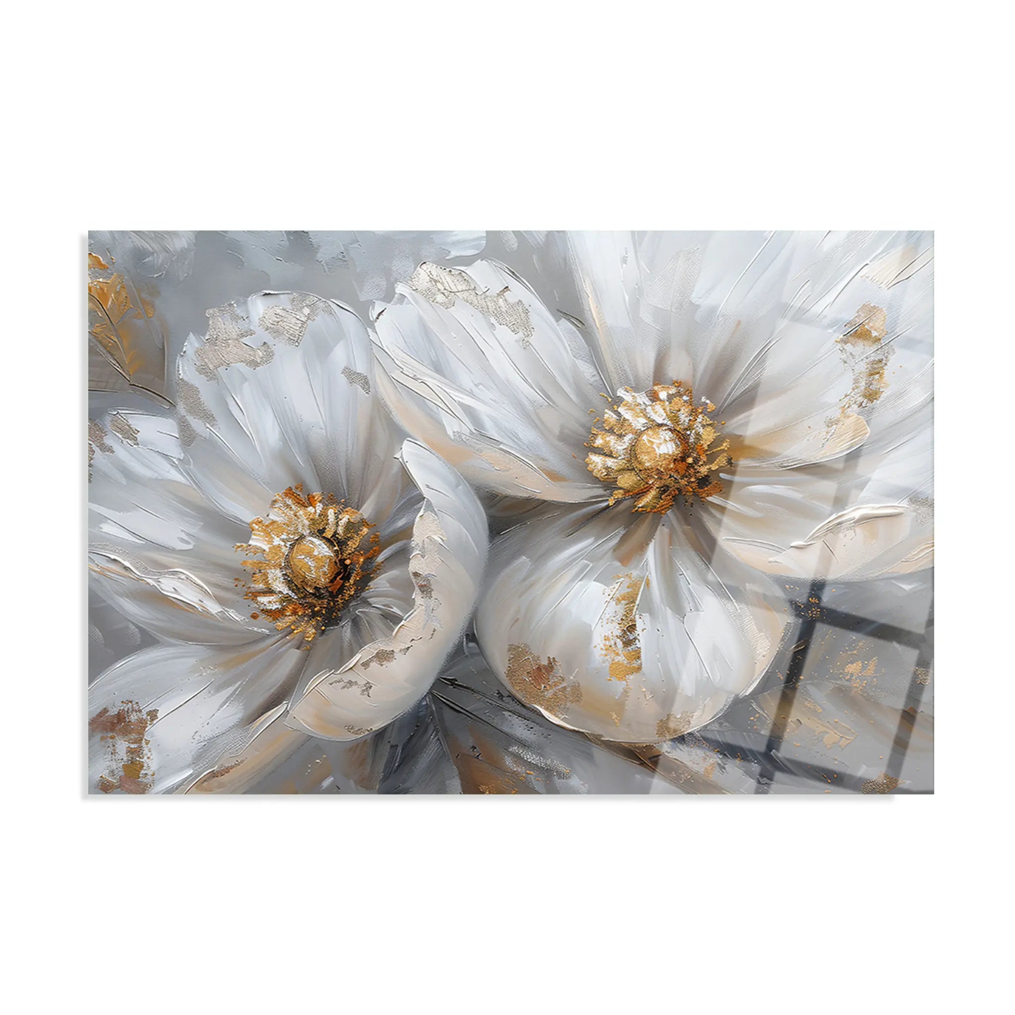 Floral Glass Wall Art GAD015-F 90 x 60 cm