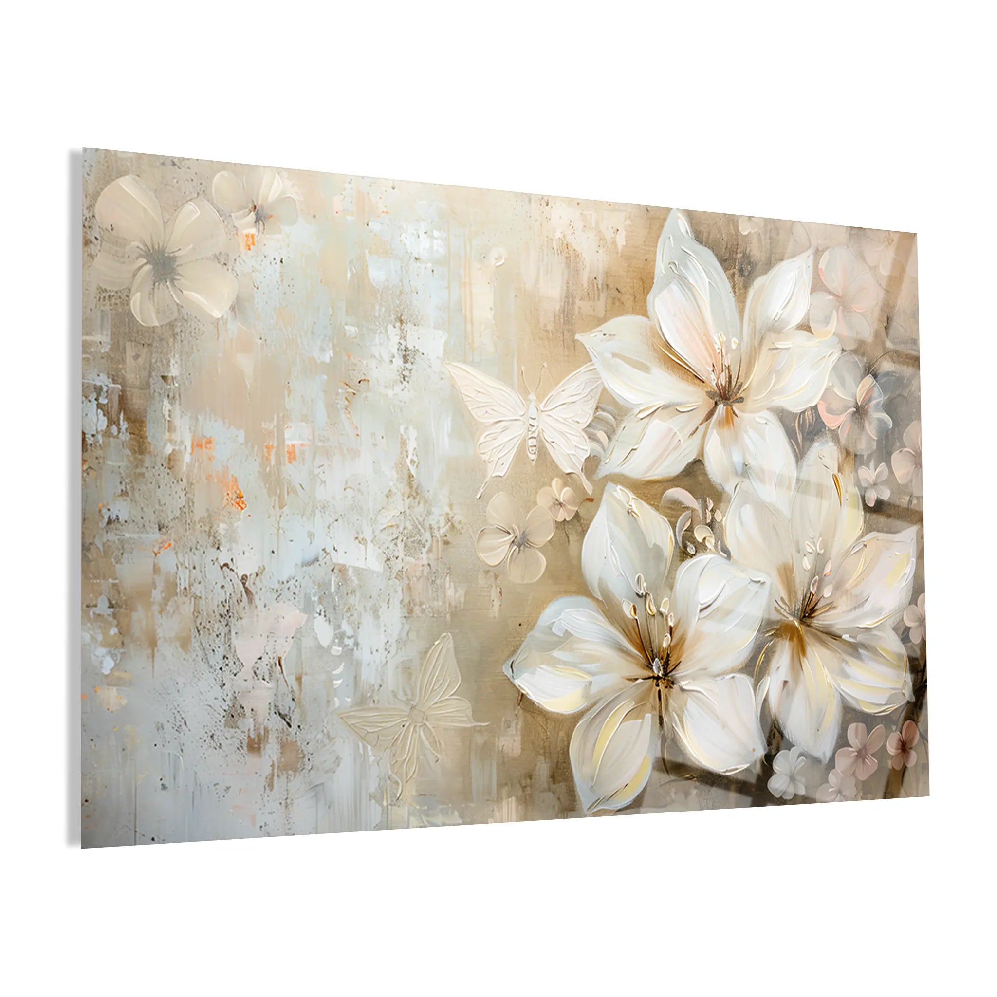 Floral Glass Wall Art GAD016-F 90 x 60 cm