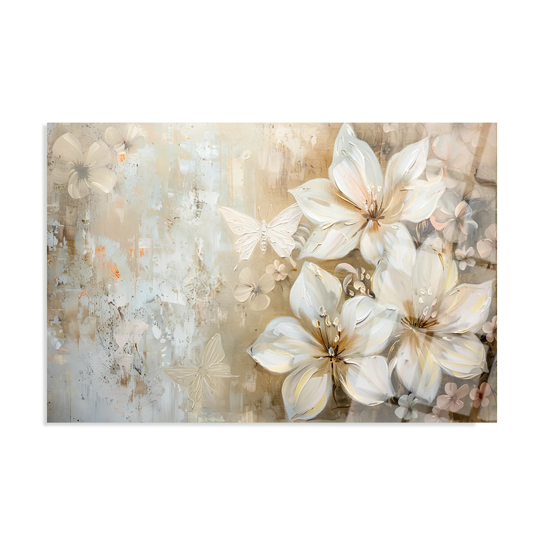 Floral Glass Wall Art GAD016-F 90 x 60 cm