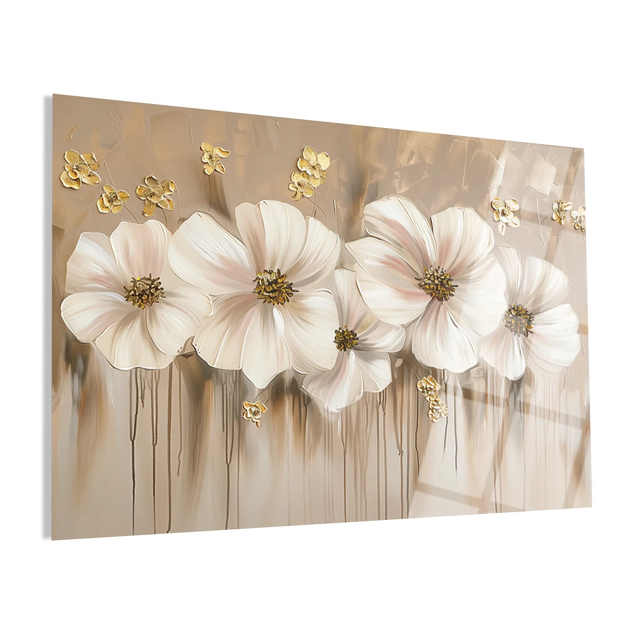 Floral Glass Wall Art GAD019-F 90 x 60 cm