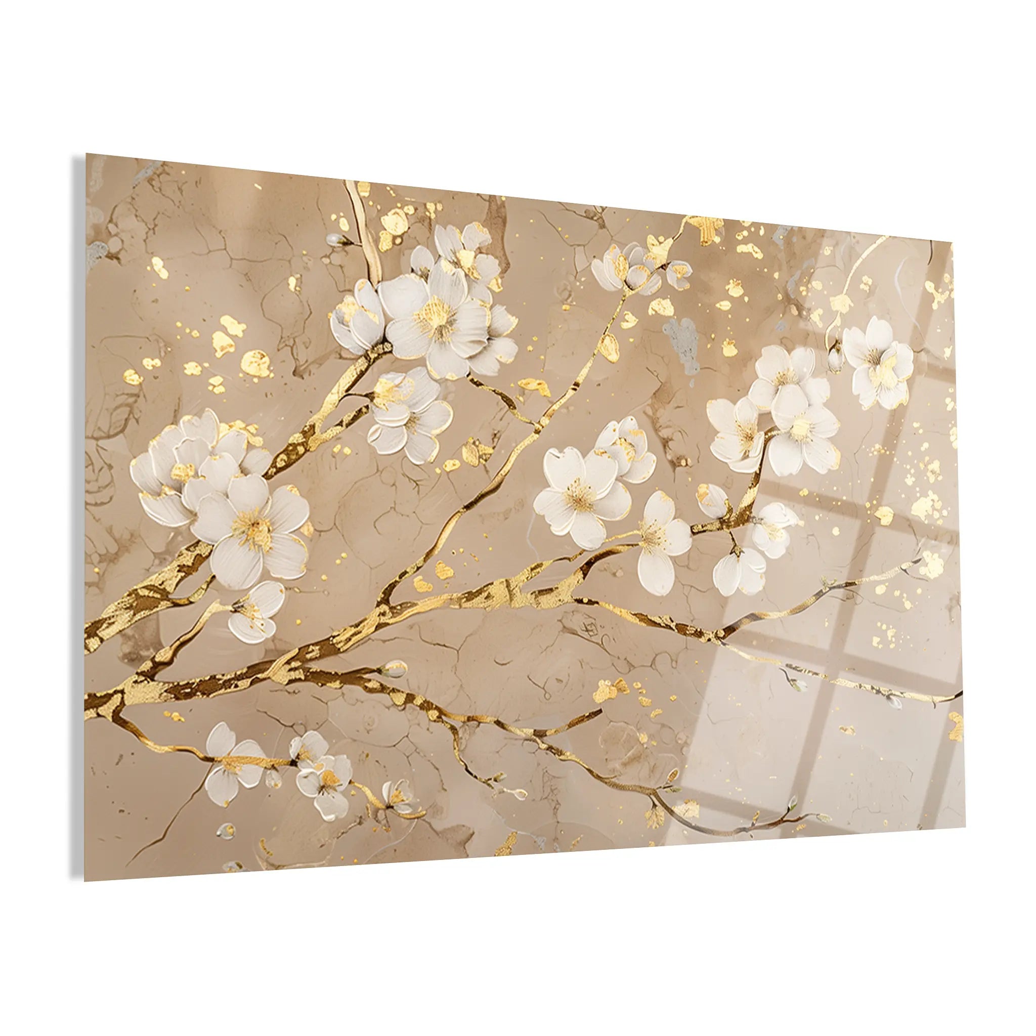 Floral Glass Wall Art GAD020-F 90 x 60 cm