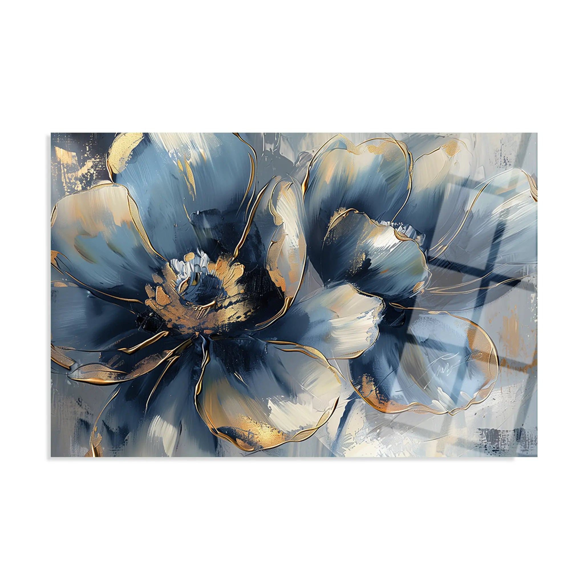 Floral Glass Wall Art GAD022-F 90 x 60 cm