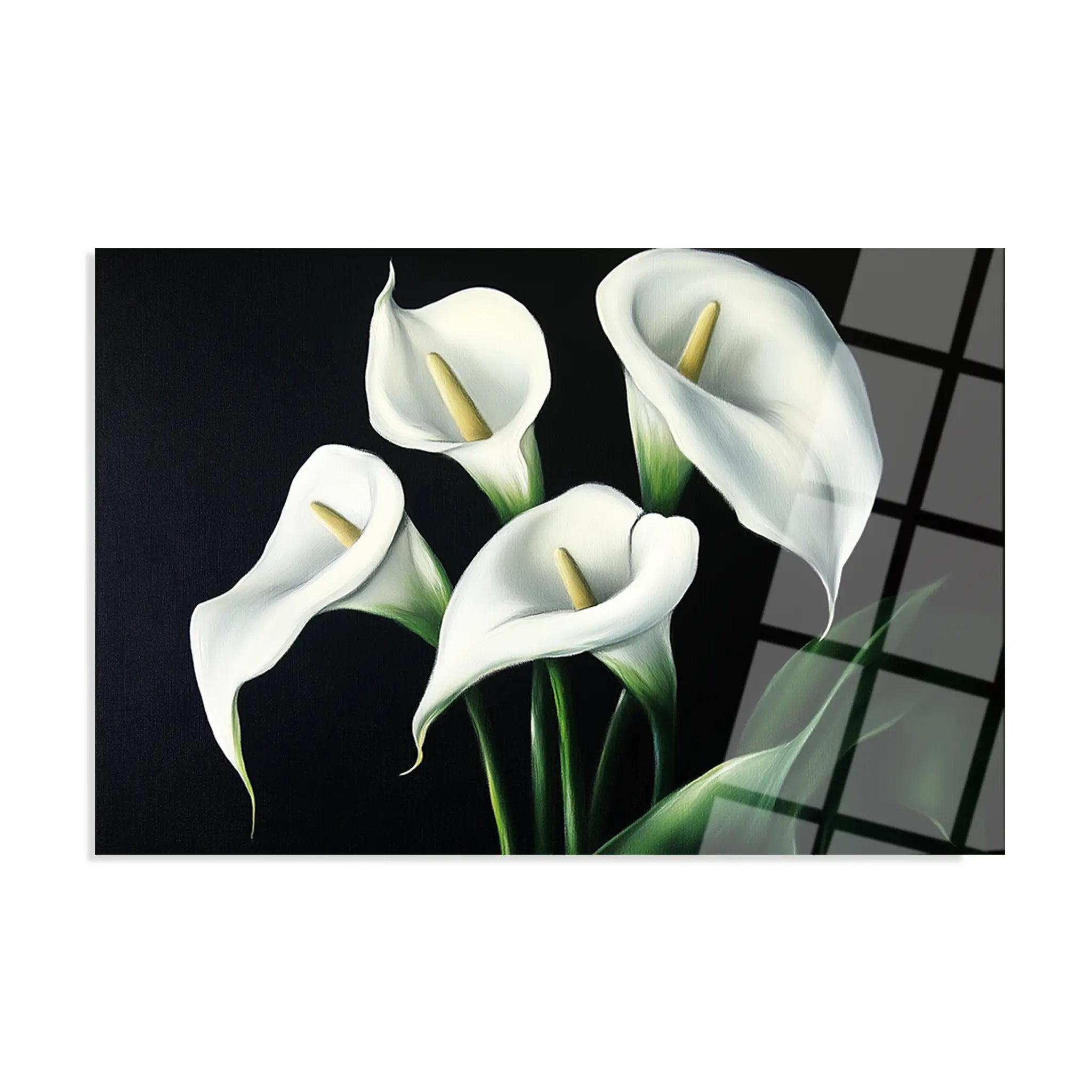 Floral Glass Wall Art GAD025-F 90 x 60 cm