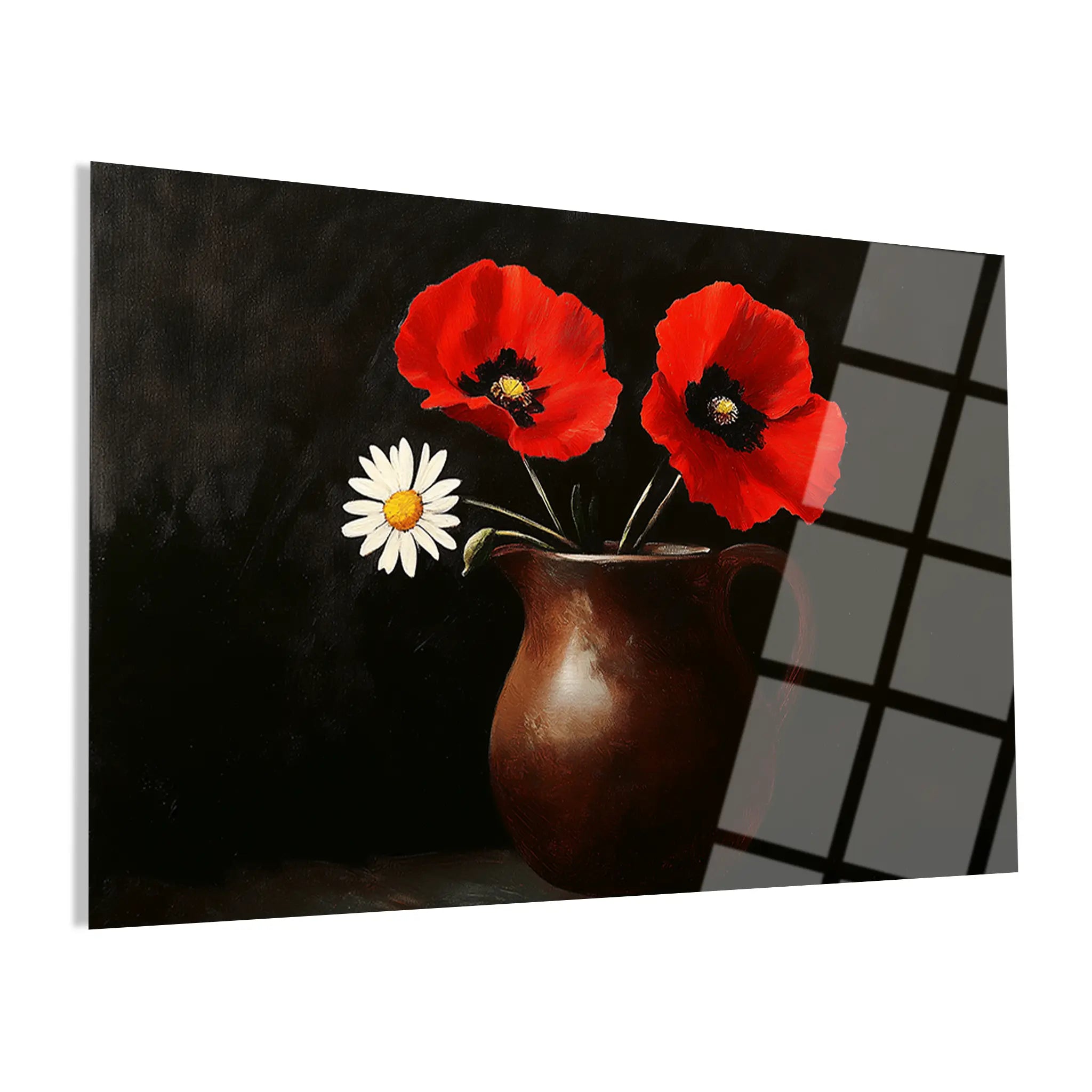 Floral Glass Wall Art GAD028-F 90 x 60 cm