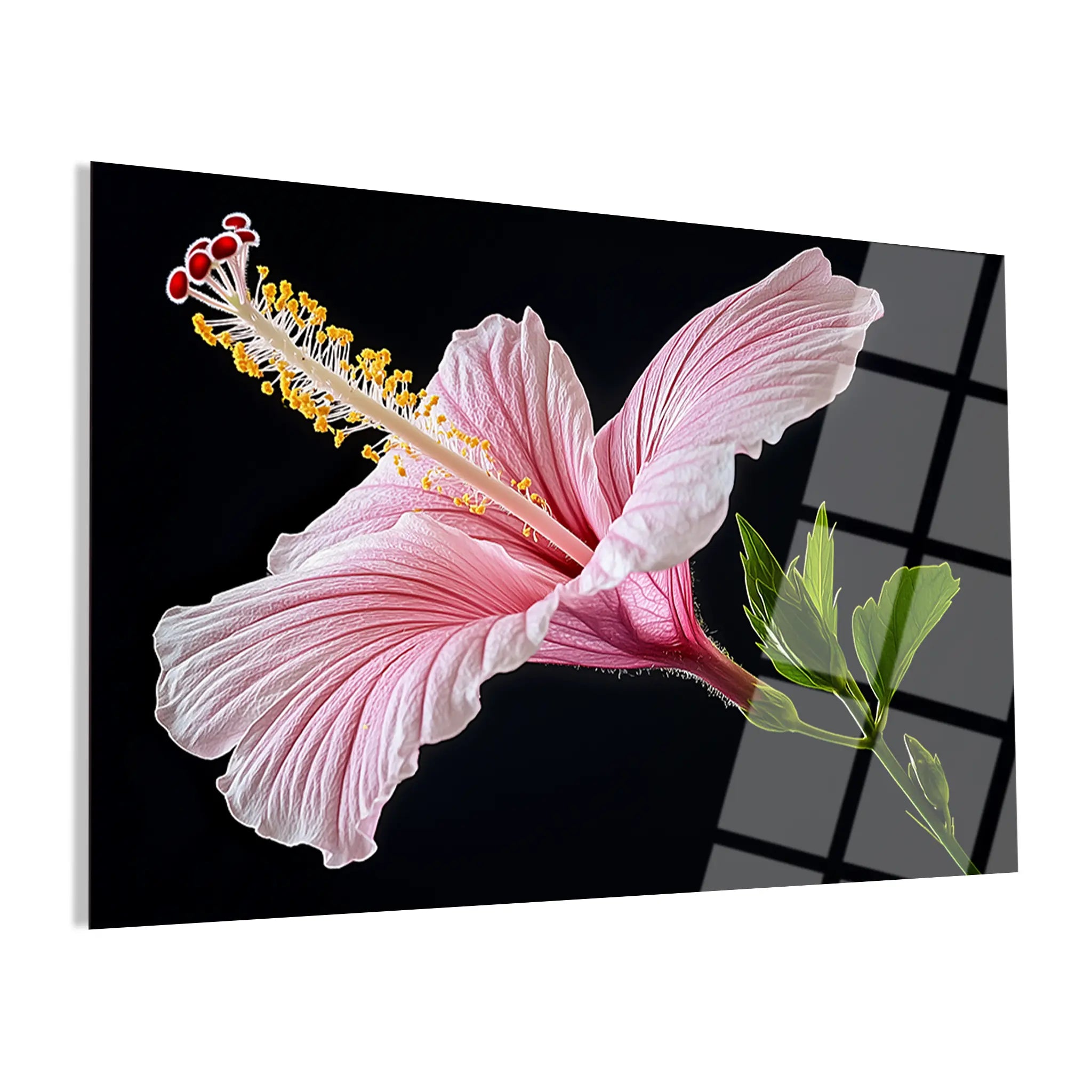 Floral Glass Wall Art GAD029-F 90 x 60 cm