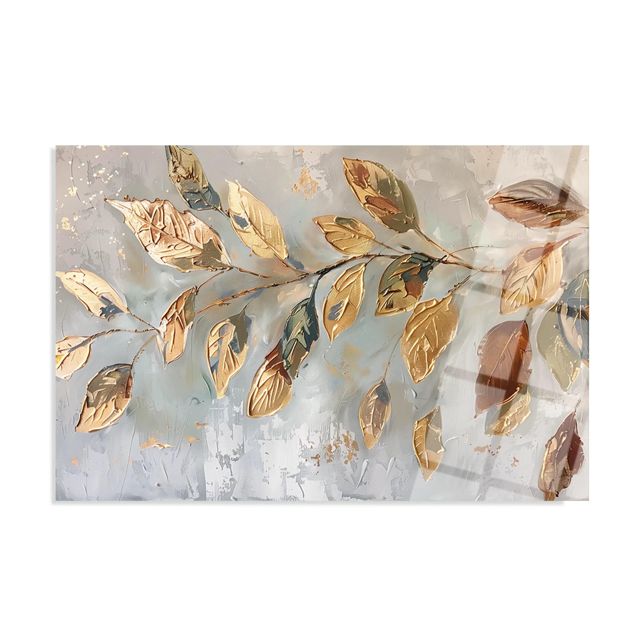 Floral Glass Wall Art GAD032-F 90 x 60 cm