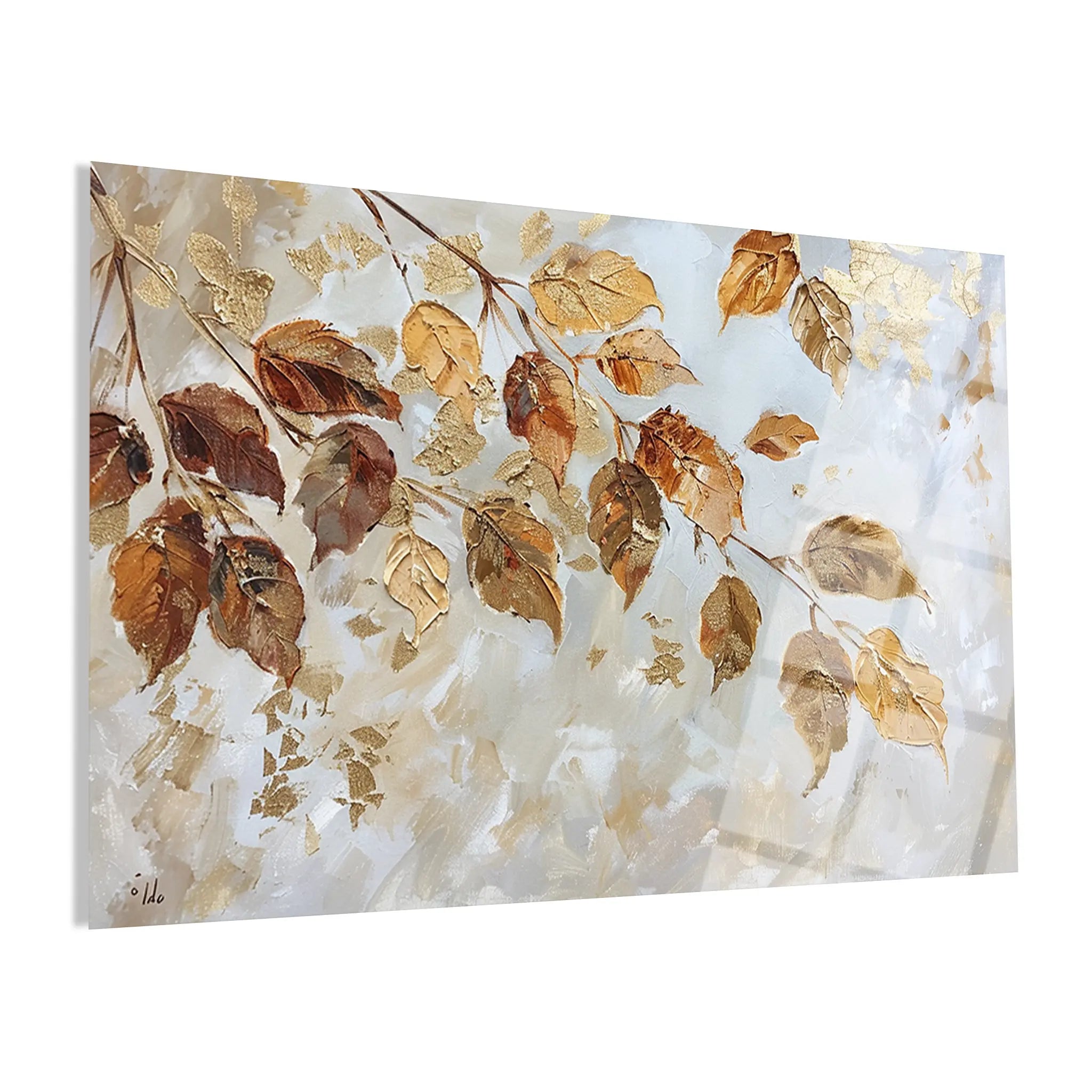 Floral Glass Wall Art GAD033-F 90 x 60 cm