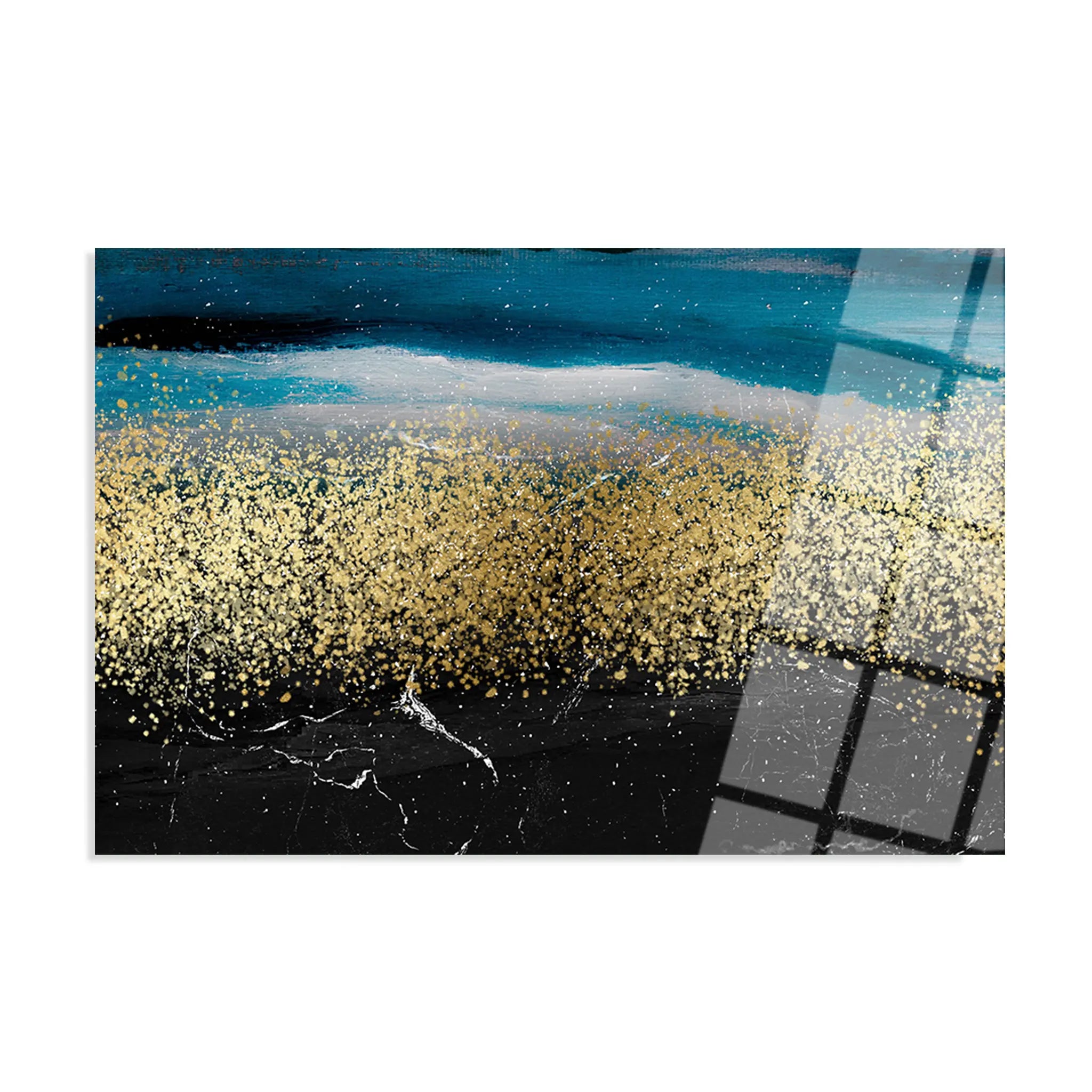 Abstract Glass Wall Art GAD035-A 90 x 60 cm