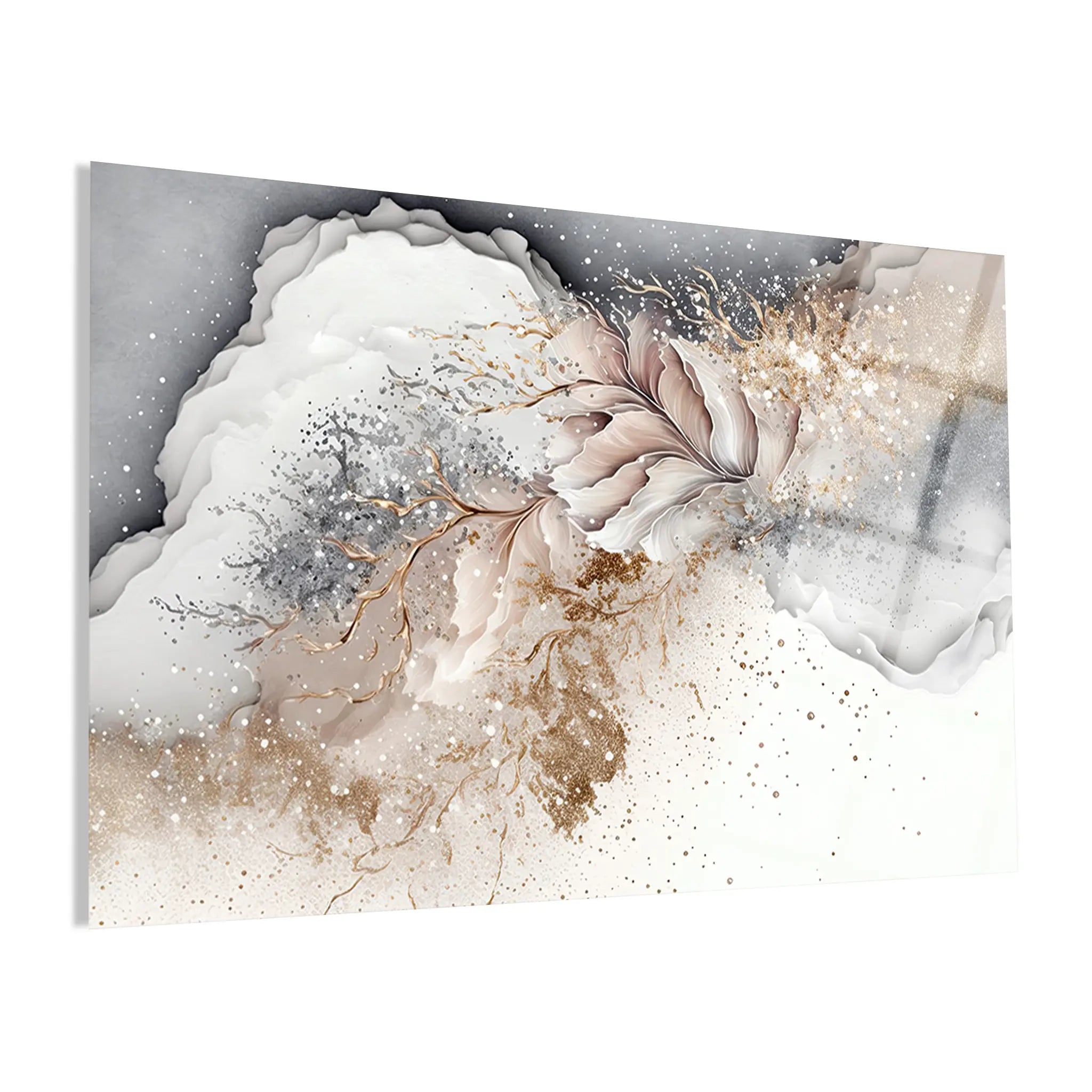 Floral Glass Wall Art GAD035-F 90 x 60 cm