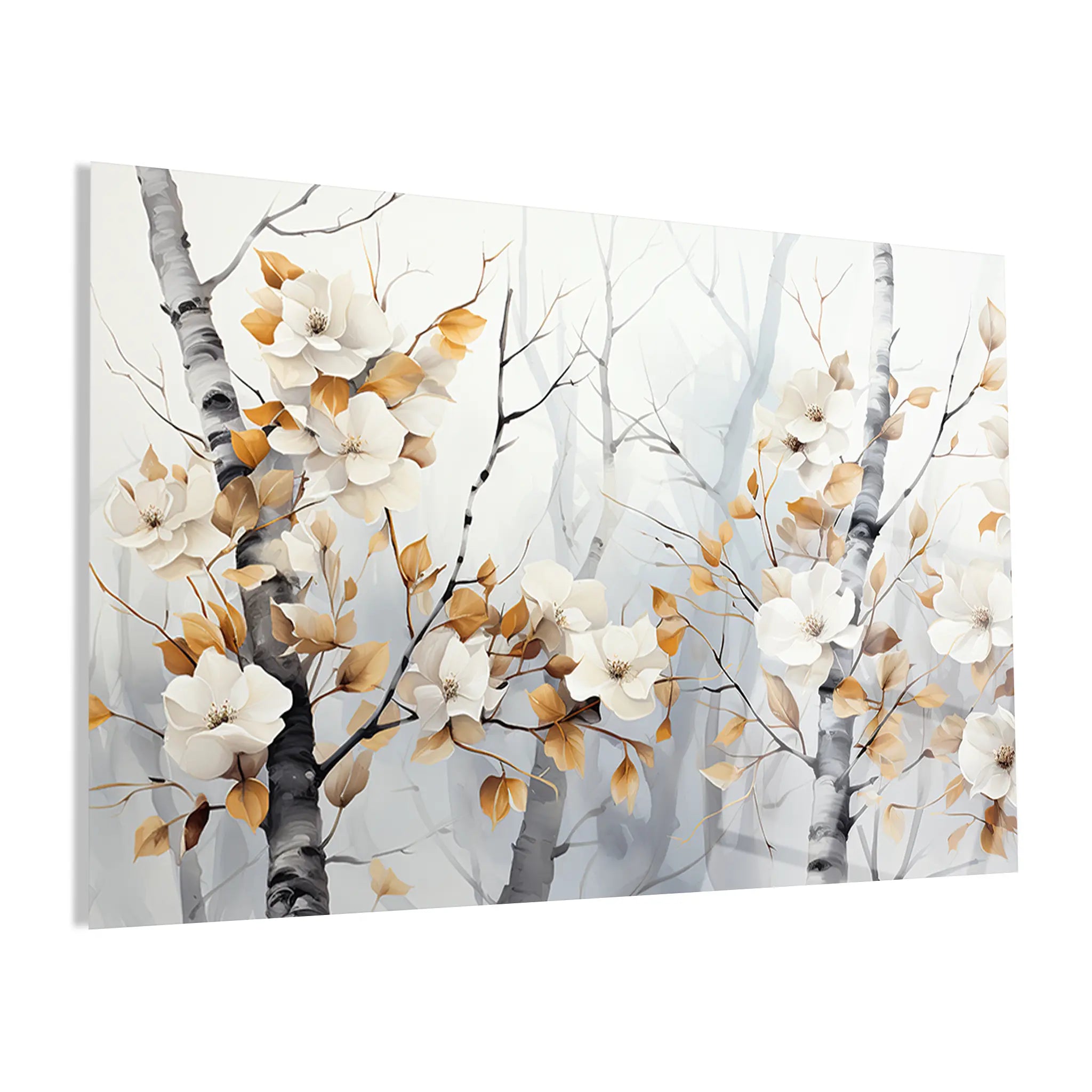 Floral Glass Wall Art GAD037-F 90 x 60 cm