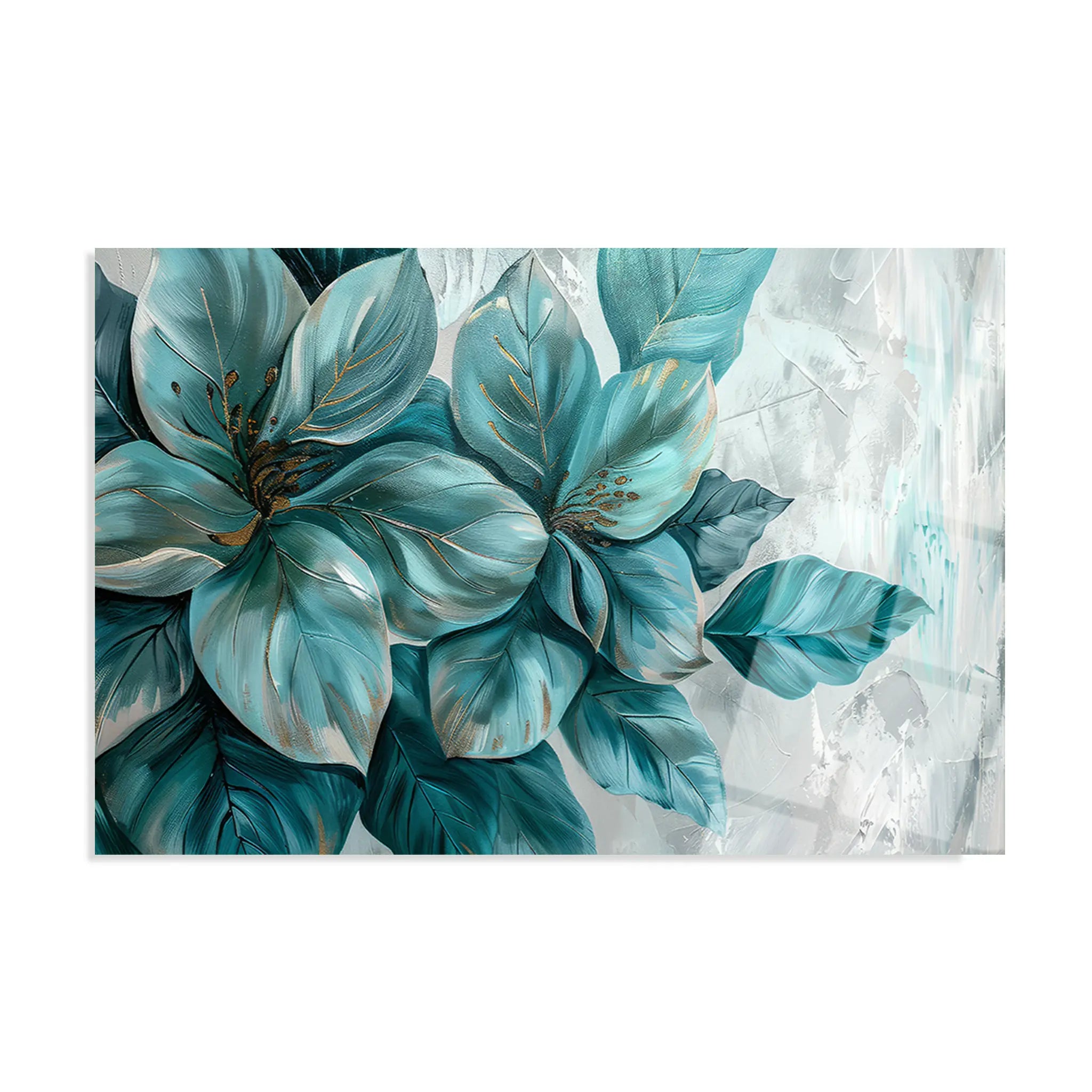 Floral Glass Wall Art GAD038-F 90 x 60 cm