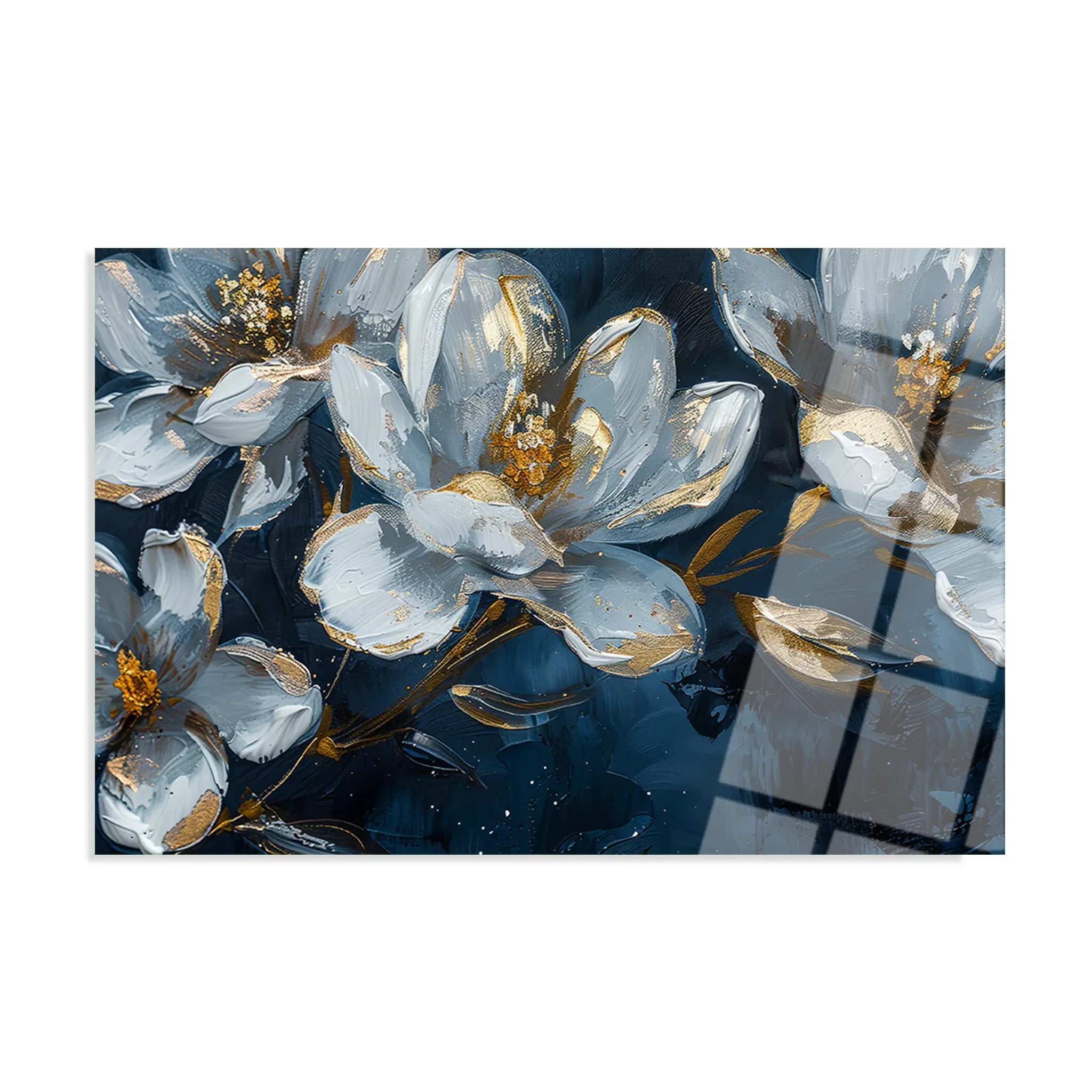 Floral Glass Wall Art GAD039-F 90 x 60 cm