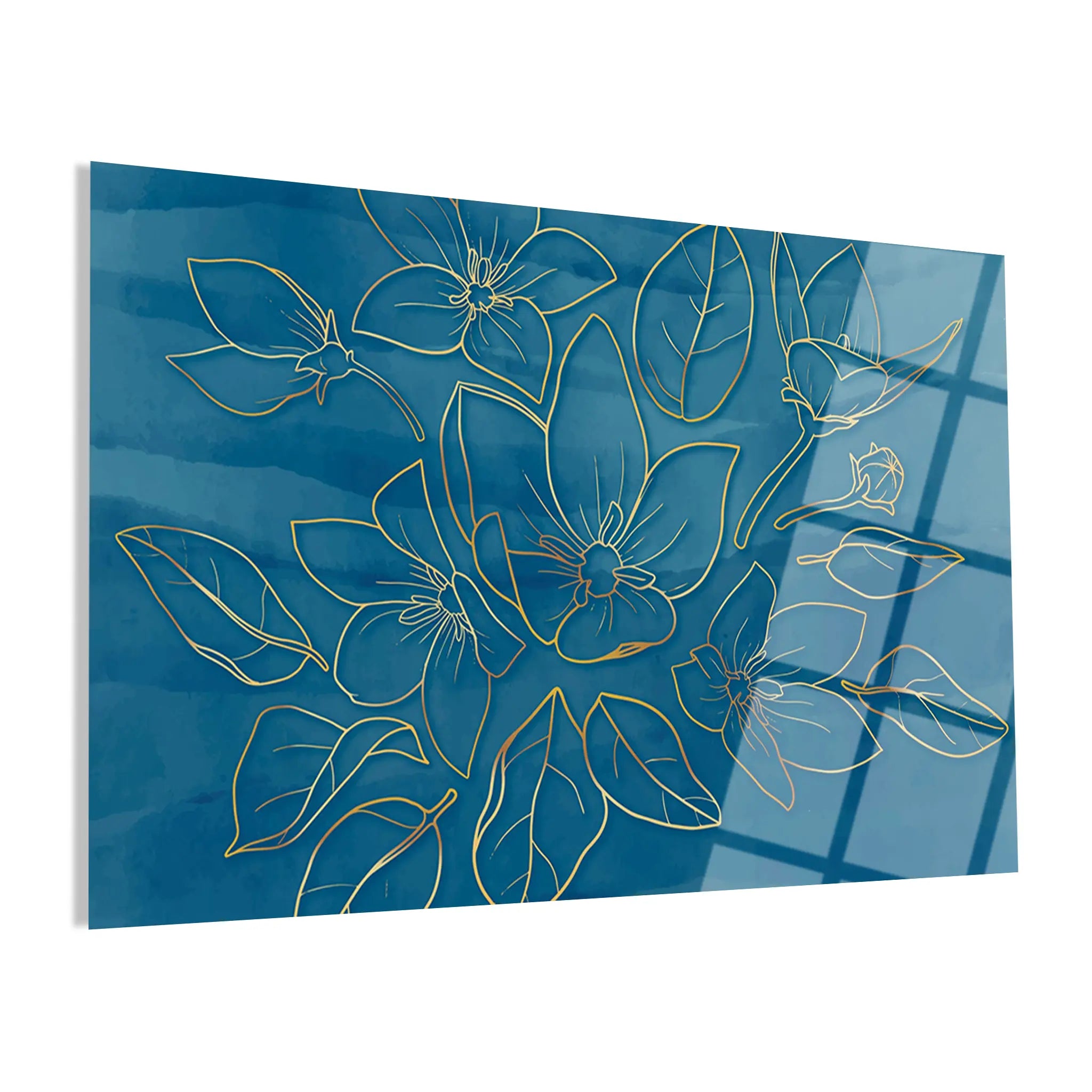 Floral Glass Wall Art GAD043-F 90 x 60 cm