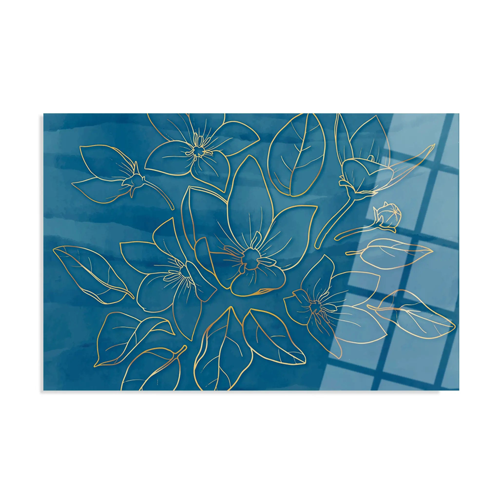 Floral Glass Wall Art GAD043-F 90 x 60 cm