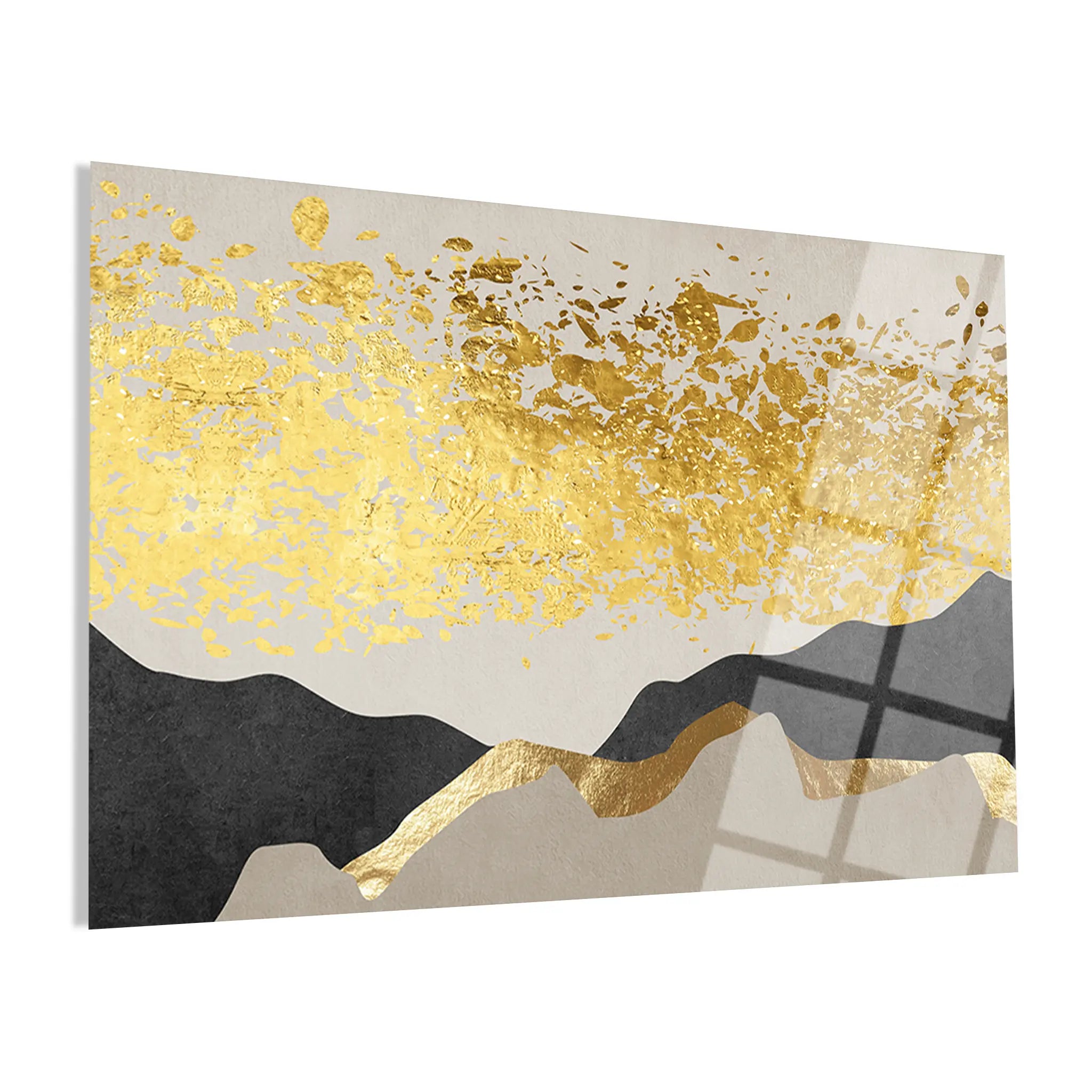 Abstract Glass Wall Art GAD044-A 90 x 60 cm