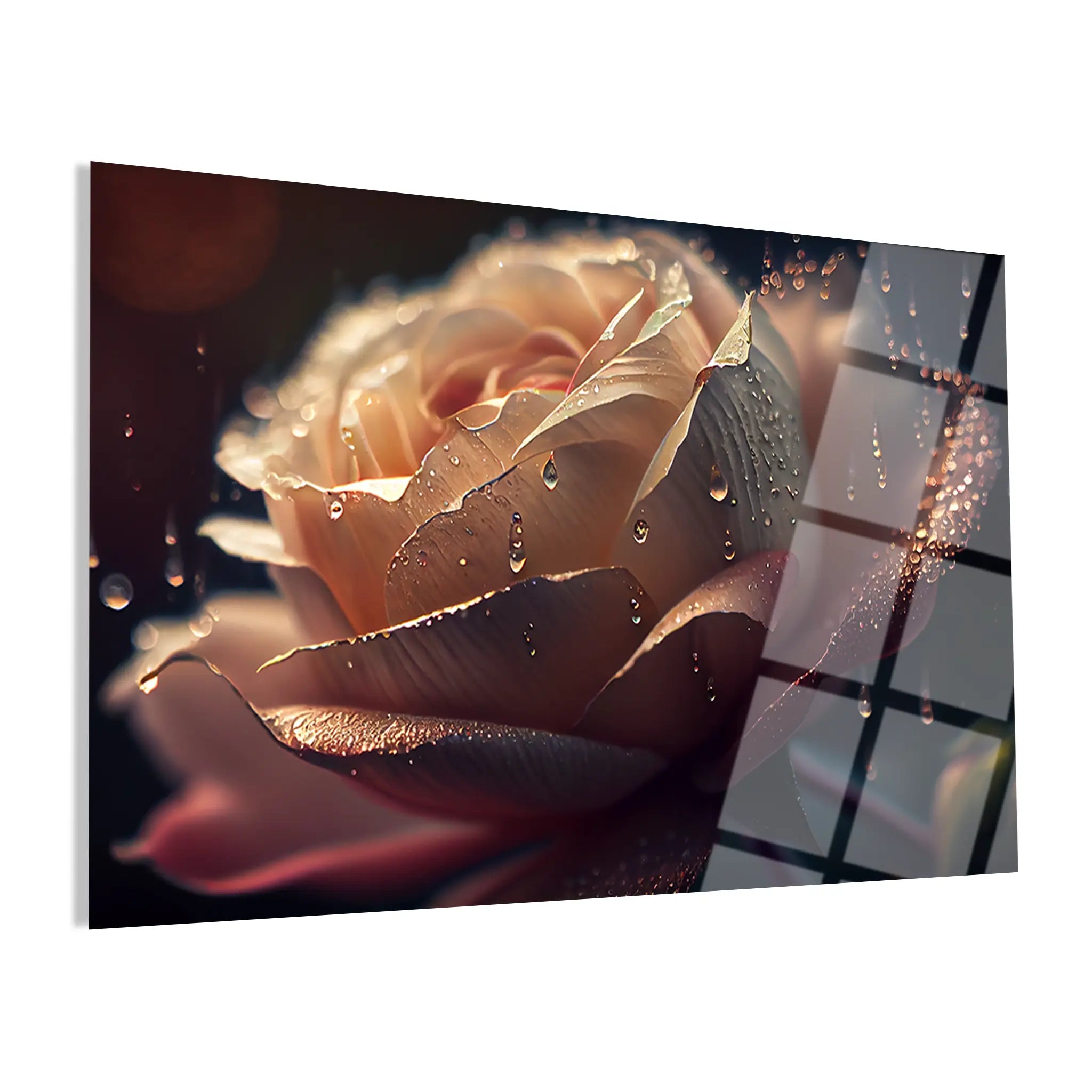 Floral Glass Wall Art GAD044-F 90 x 60 cm