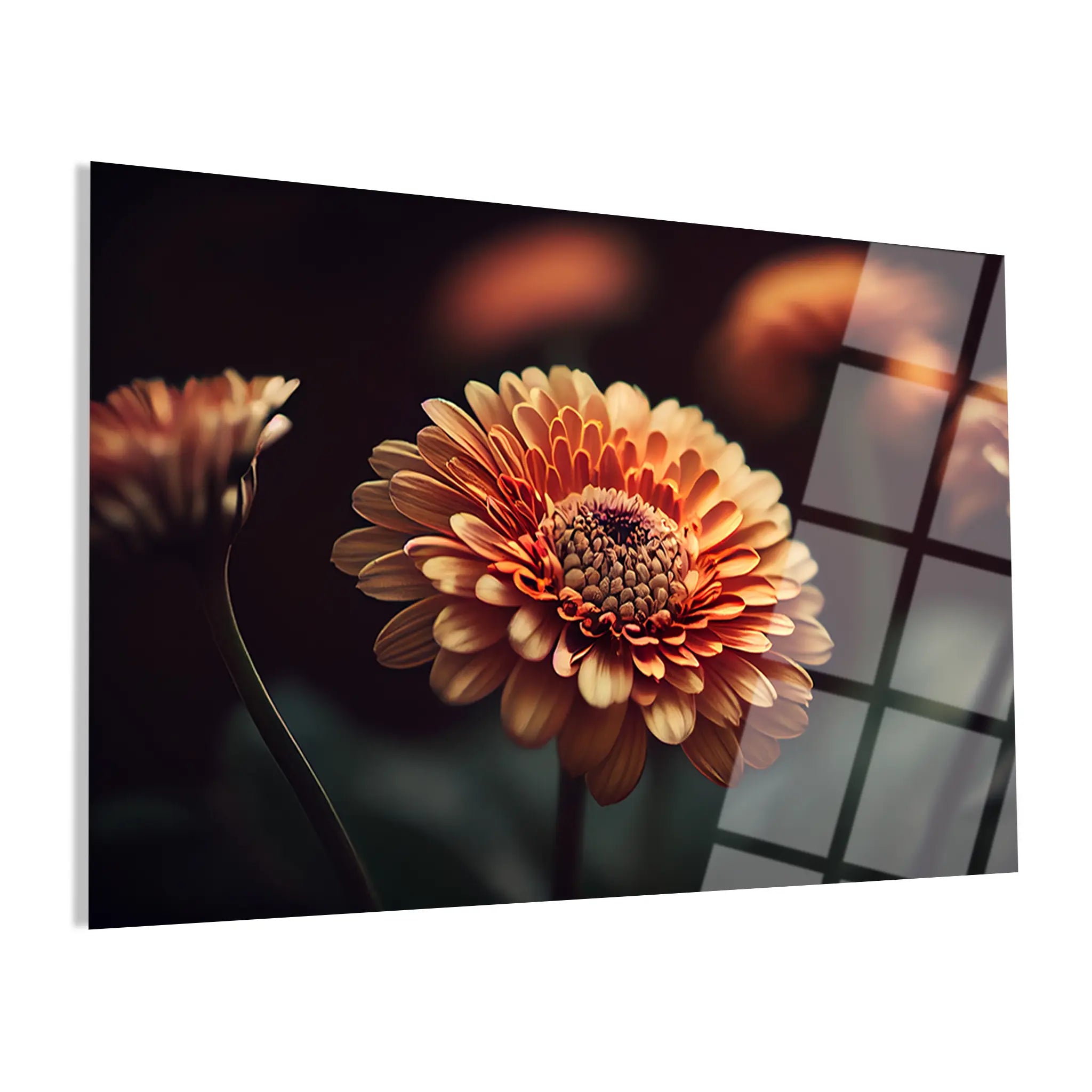 Floral Glass Wall Art GAD049-F 90 x 60 cm