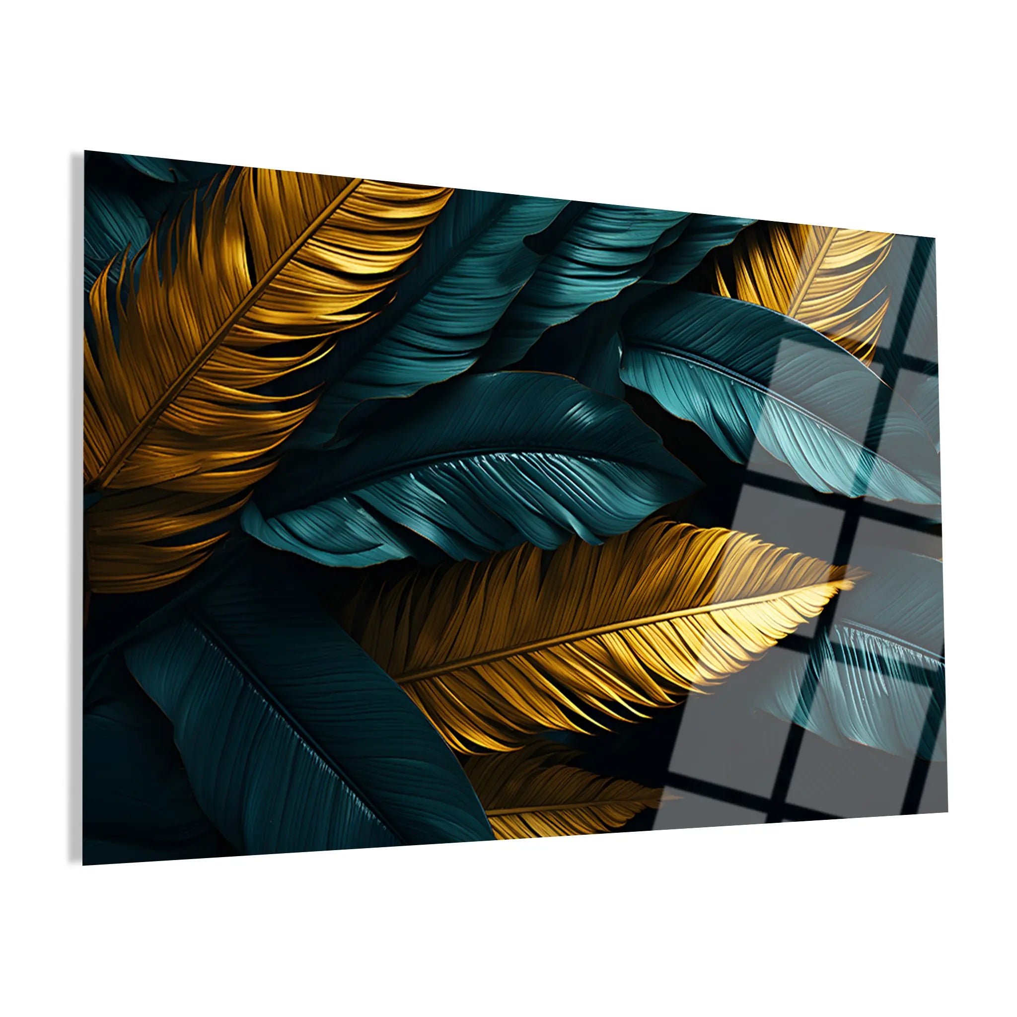 Floral Glass Wall Art GAD052-F 90 x 60 cm