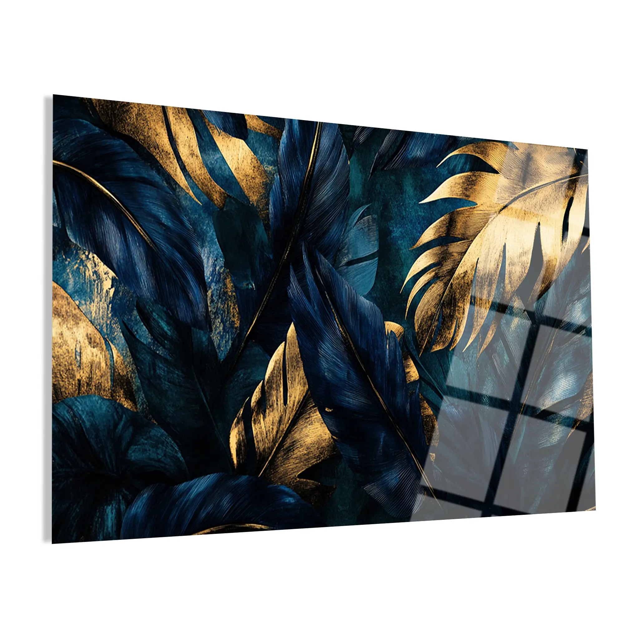 Floral Glass Wall Art GAD061-F 90 x 60 cm