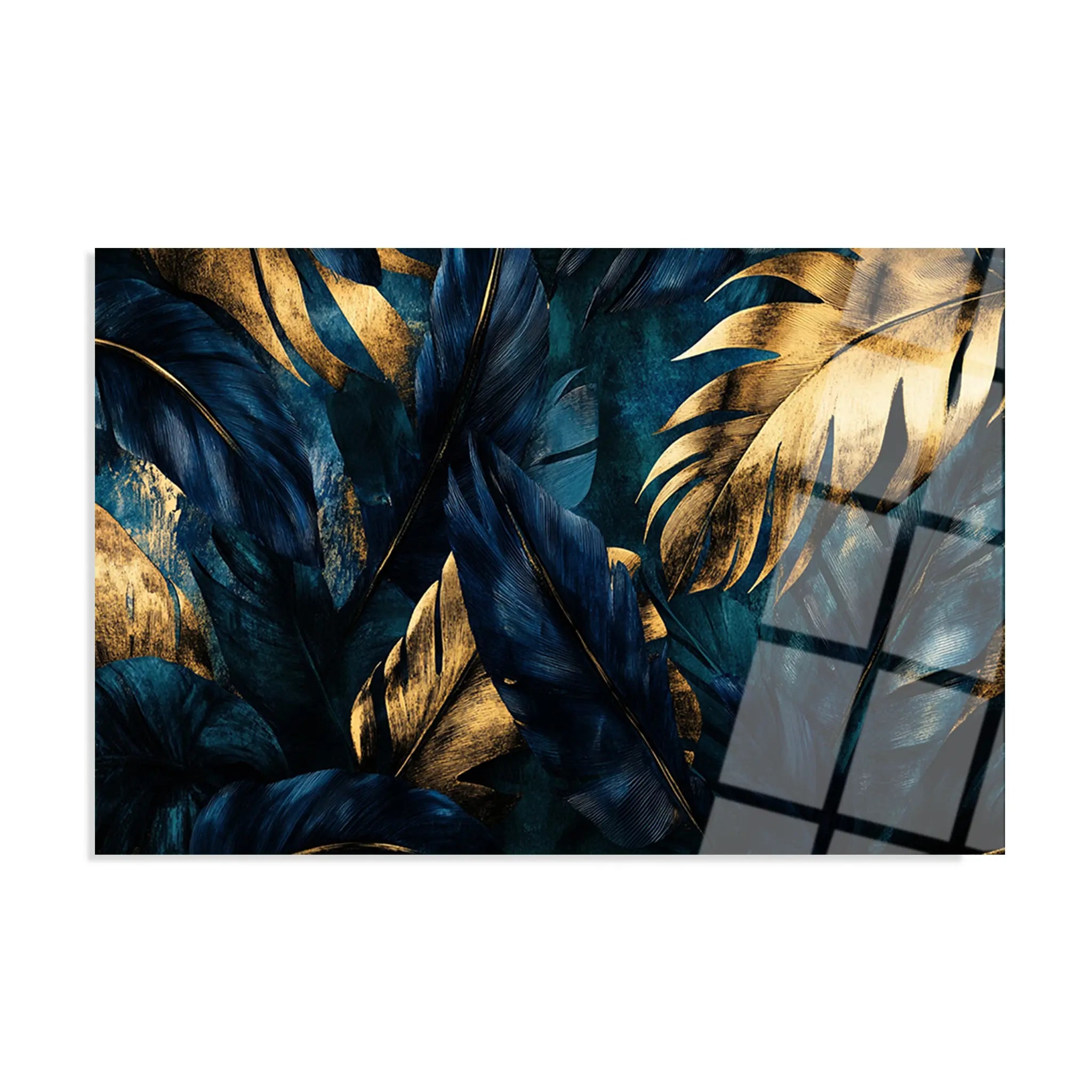 Floral Glass Wall Art GAD061-F 90 x 60 cm