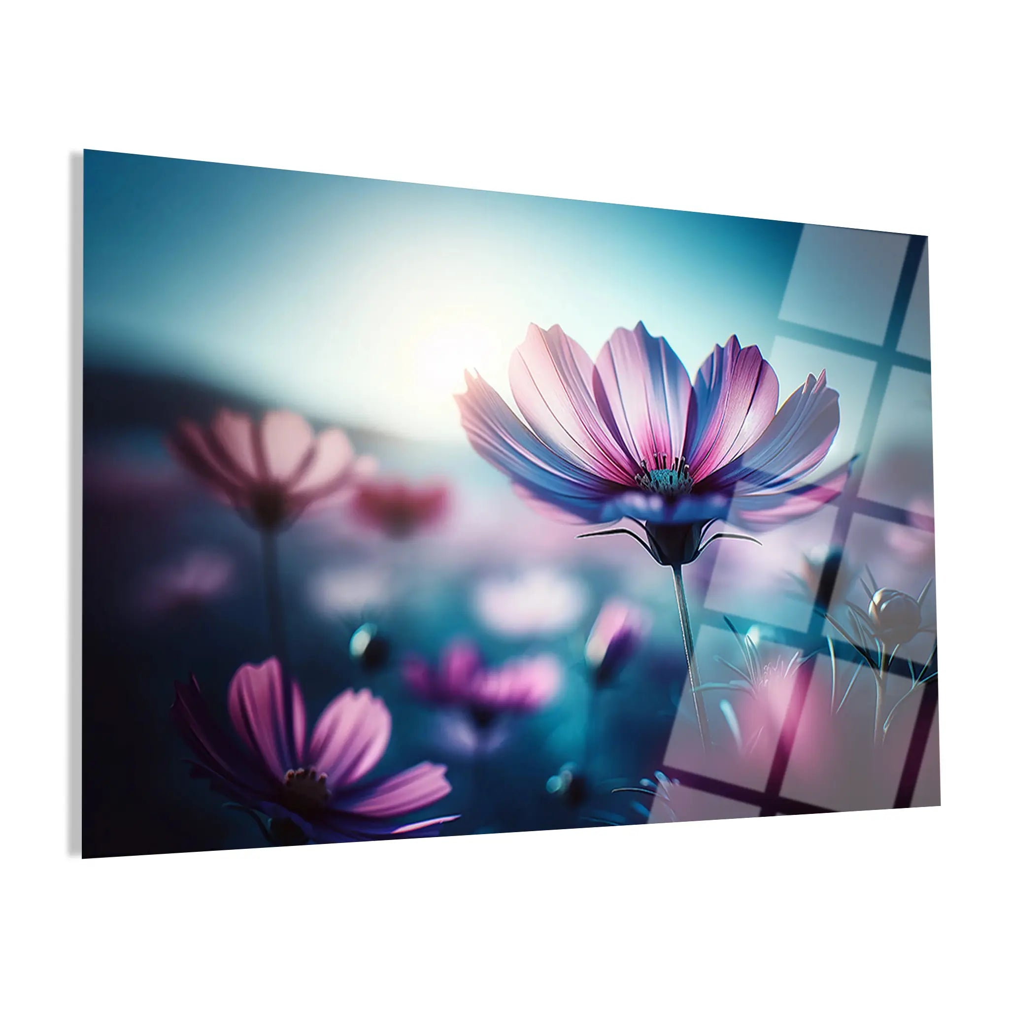 Floral Glass Wall Art GAD062-F 90 x 60 cm