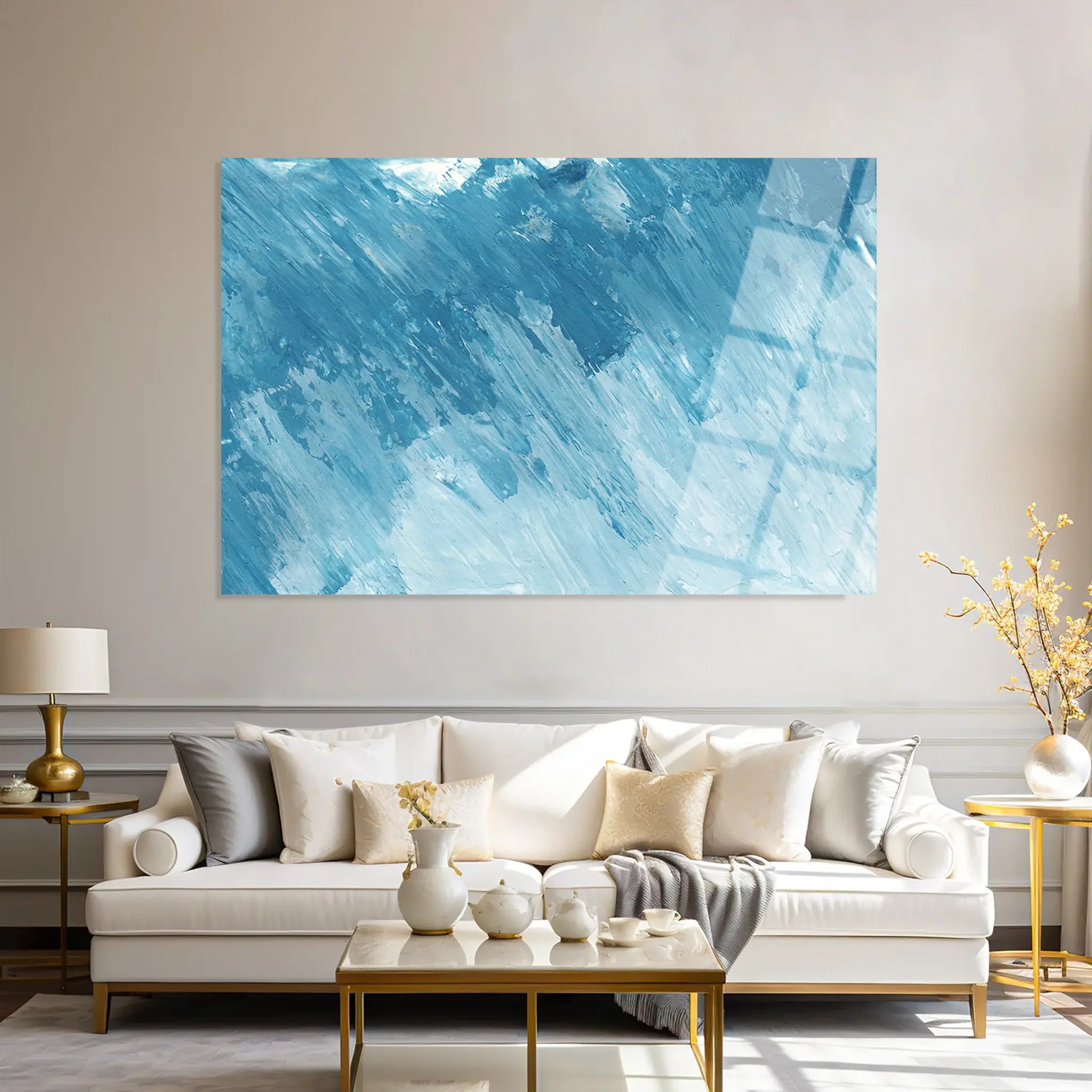 Abstract Glass Wall Art GAD064-A 90 x 60 cm