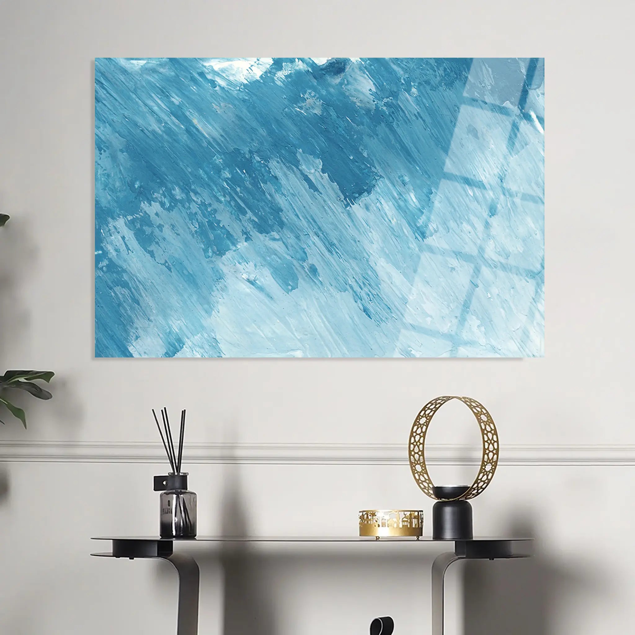 Abstract Glass Wall Art GAD064-A 90 x 60 cm