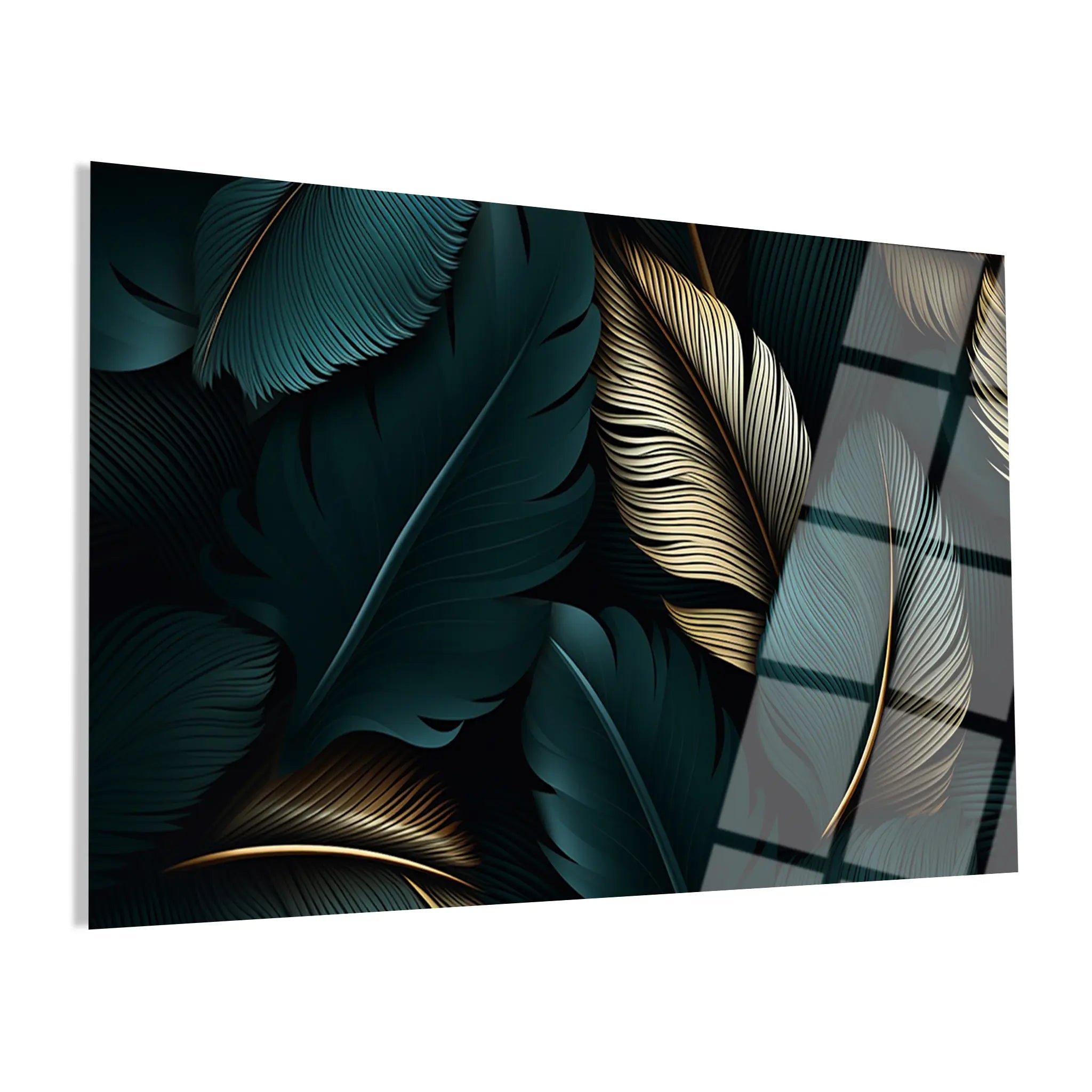 Floral Glass Wall Art GAD065-F 90 x 60 cm