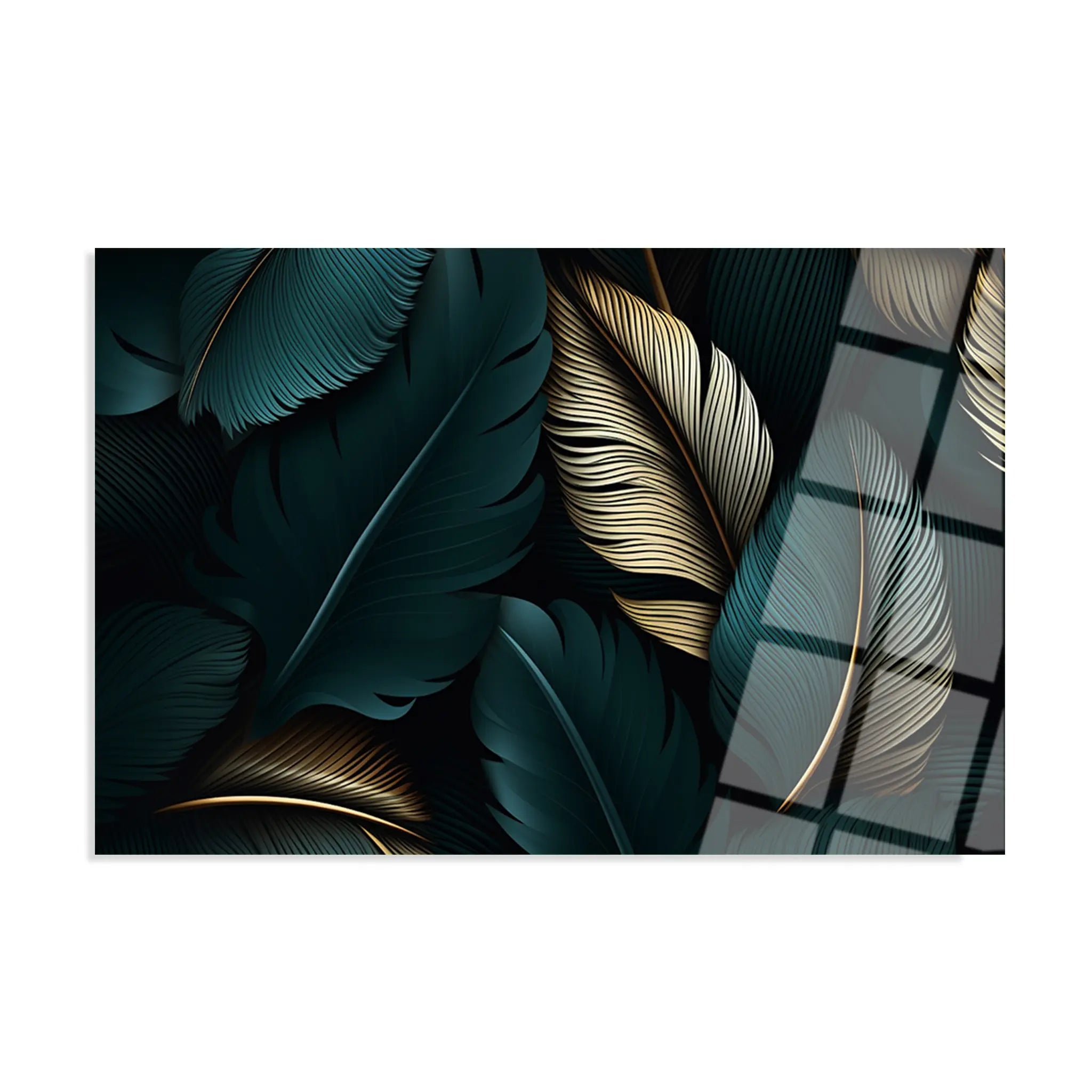 Floral Glass Wall Art GAD065-F 90 x 60 cm