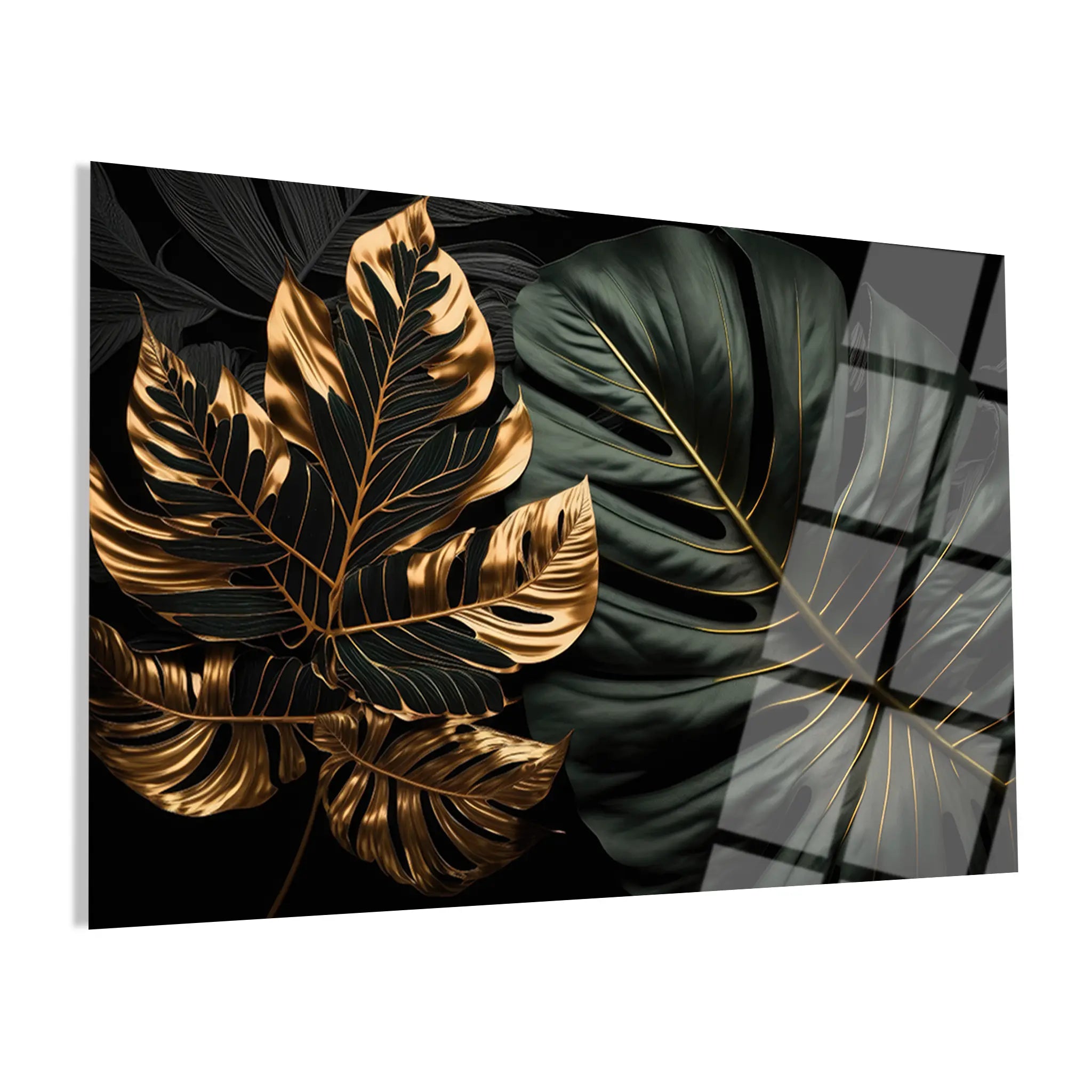 Floral Glass Wall Art GAD071-F 90 x 60 cm