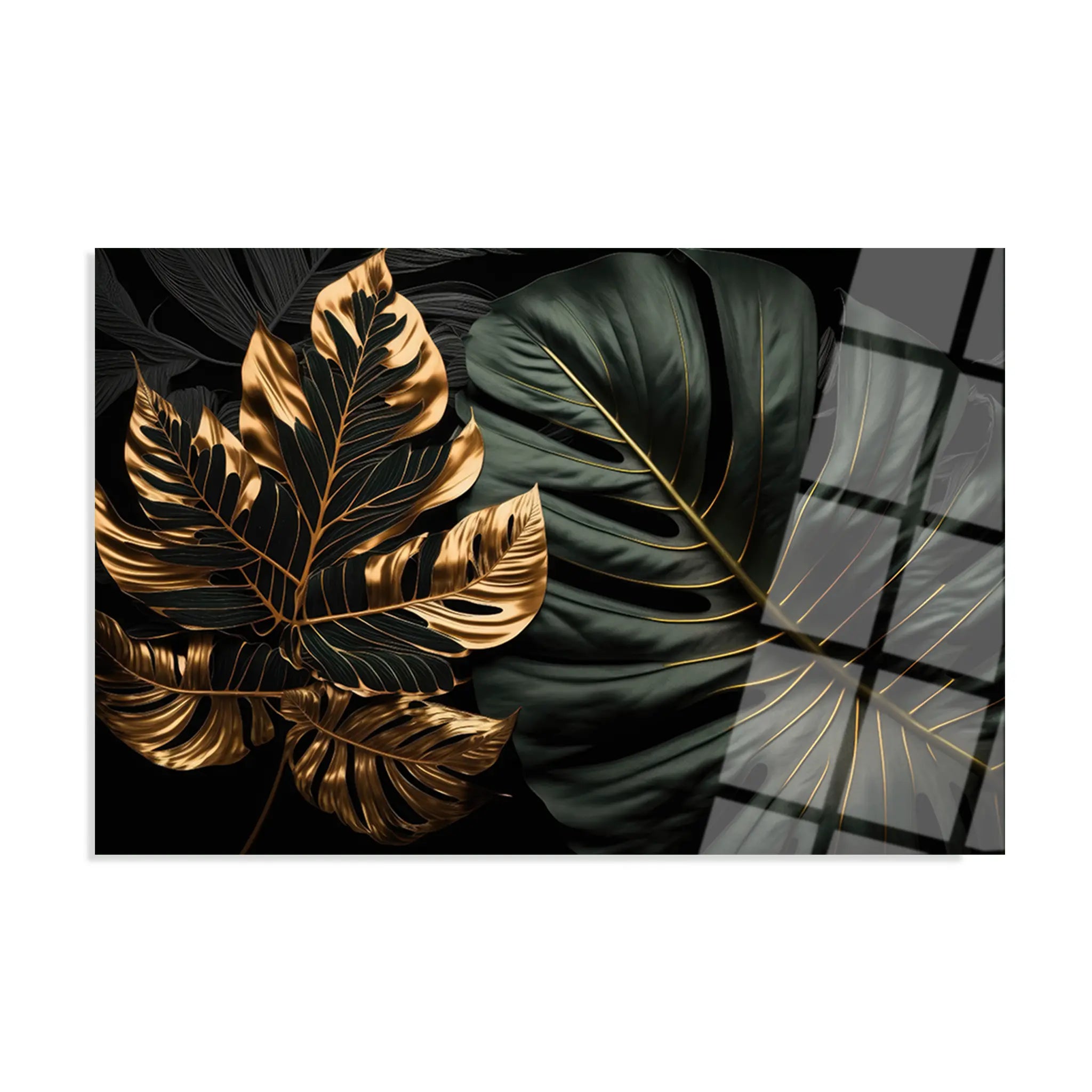 Floral Glass Wall Art GAD071-F 90 x 60 cm