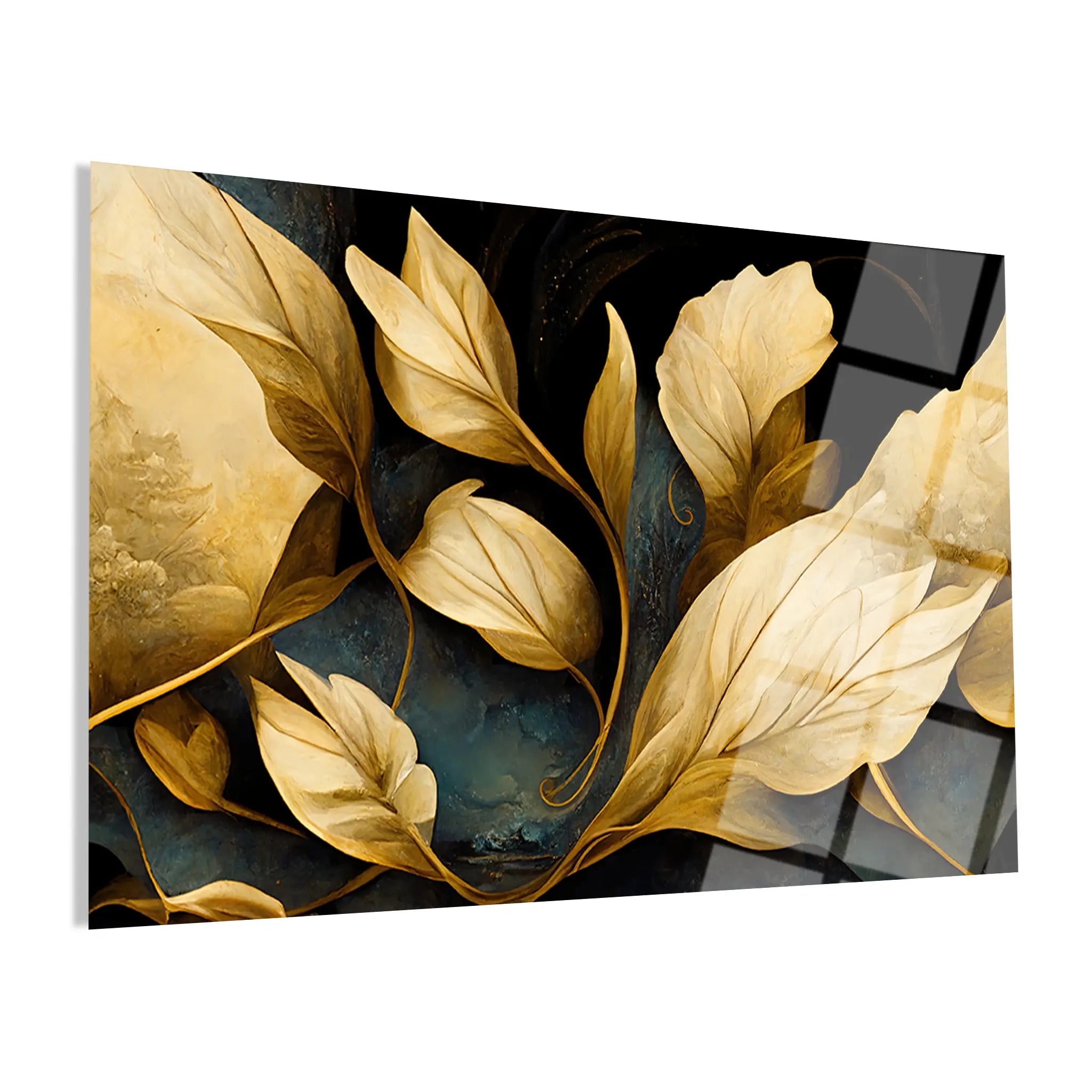 Floral Glass Wall Art GAD078-F 90 x 60 cm