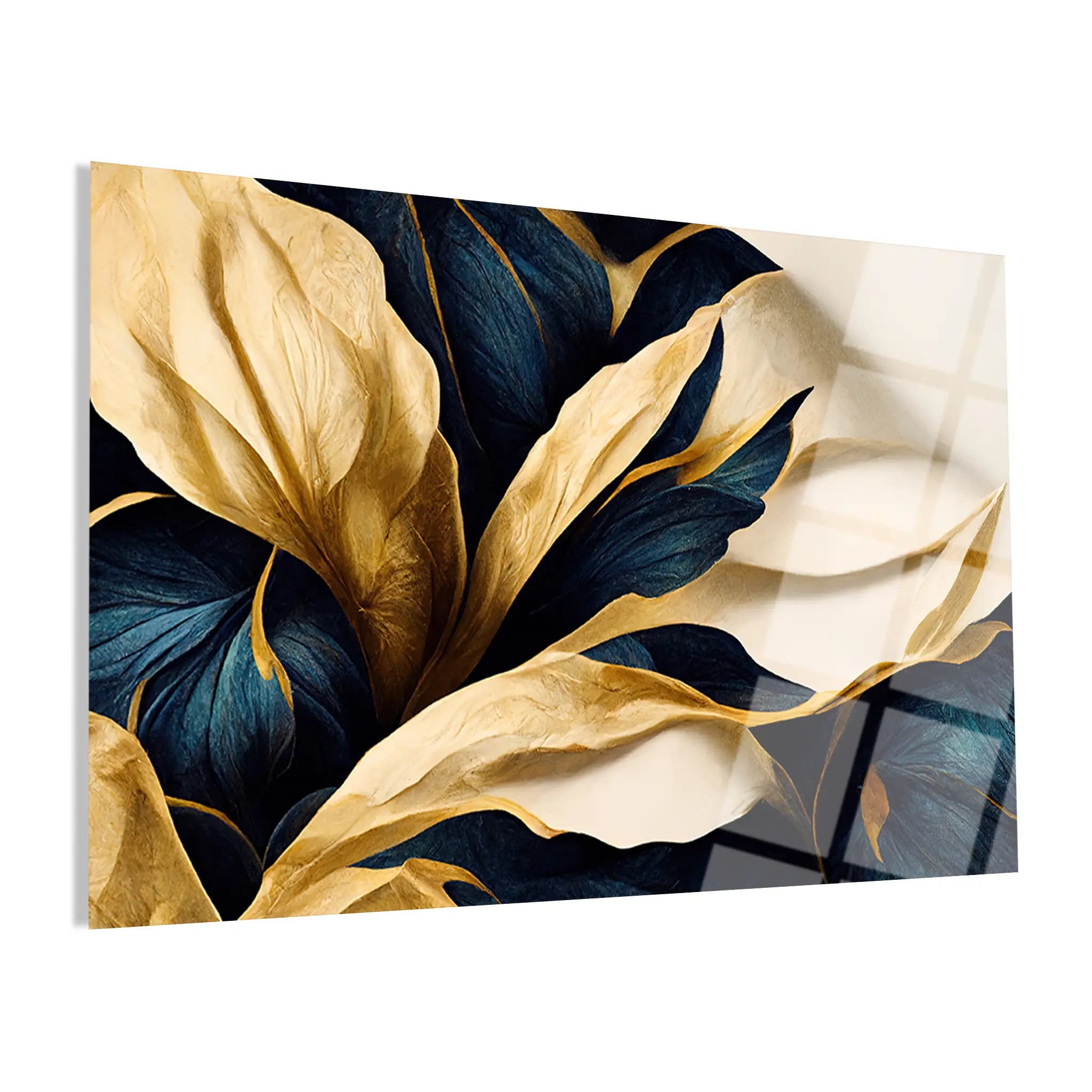 Floral Glass Wall Art GAD079-F 90 x 60 cm