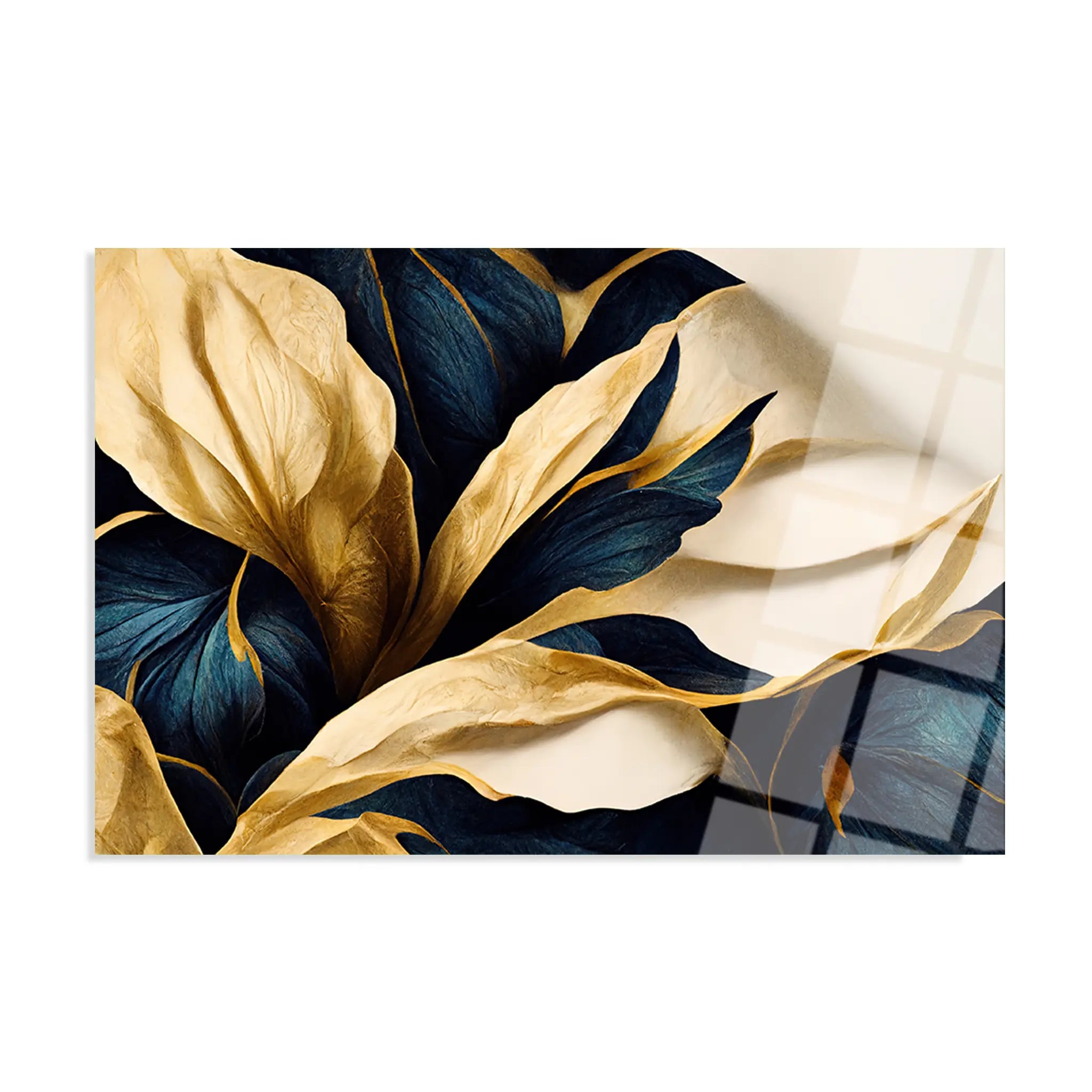 Floral Glass Wall Art GAD079-F 90 x 60 cm